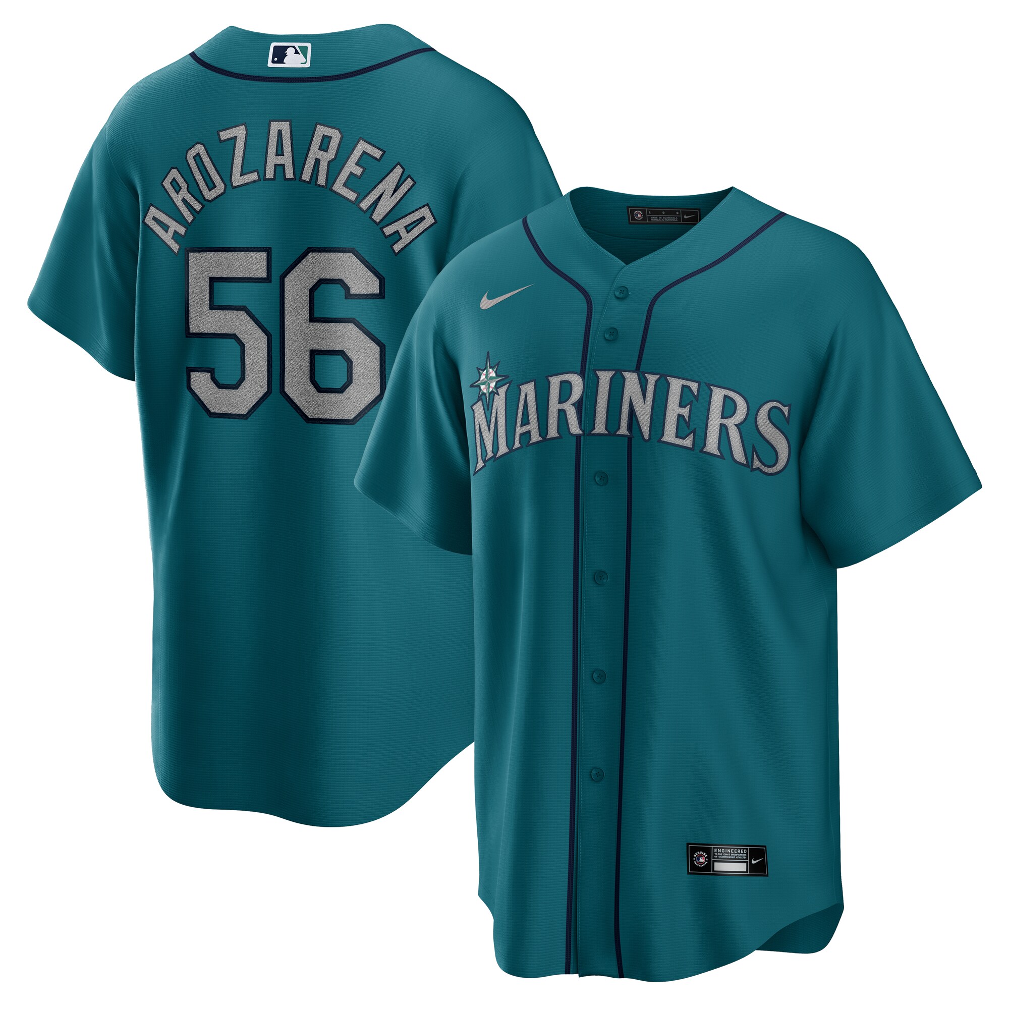 Men's Seattle Mariners Randy Arozarena Aqua Alternate Player Jersey 