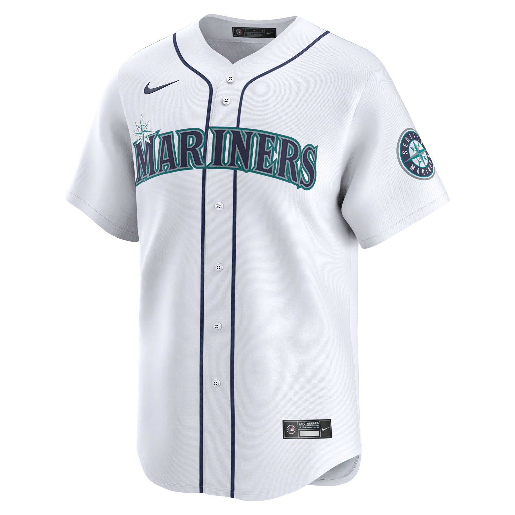 Alternative view of Men's Seattle Mariners Randy Arozarena White Home Limited Player Jersey 
