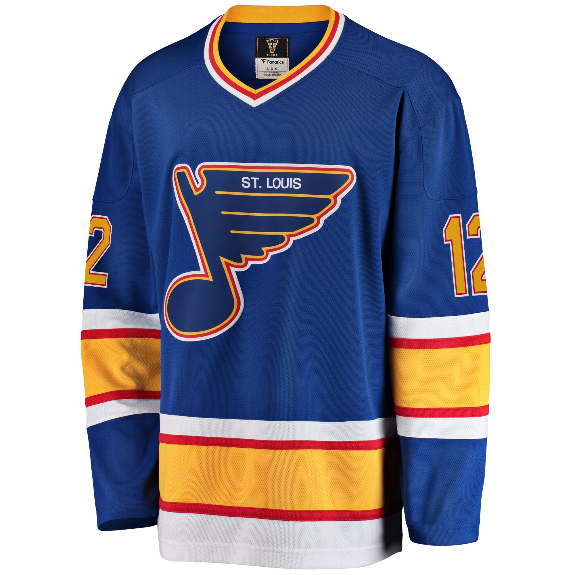 Alternative view of Men's St. Louis Blues Adam Oates Blue Premier Breakaway Retired Player Jersey - JS241 