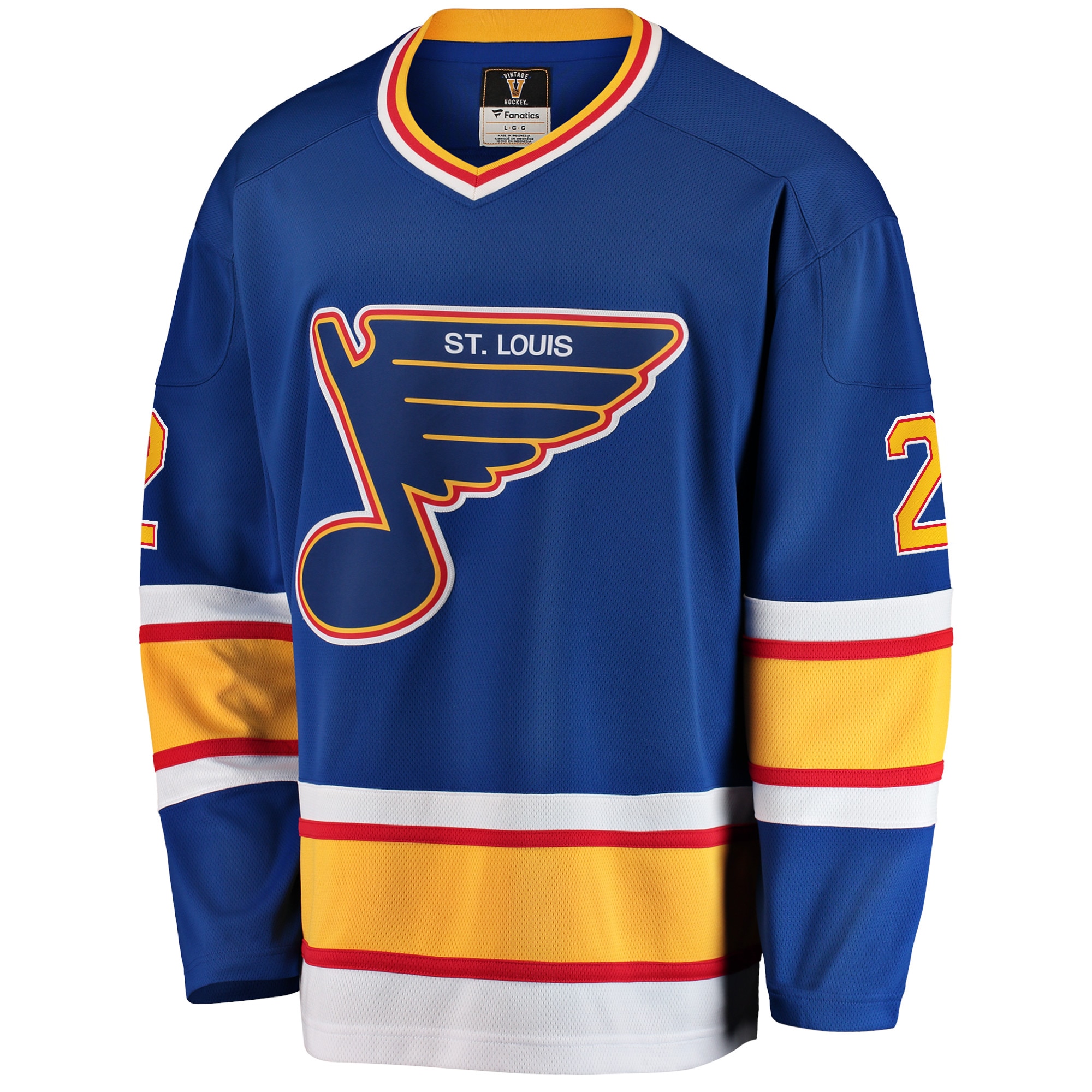 Alternative view of Men's St. Louis Blues Al Macinnis Blue Premier Breakaway Retired Player Jersey - JS274 
