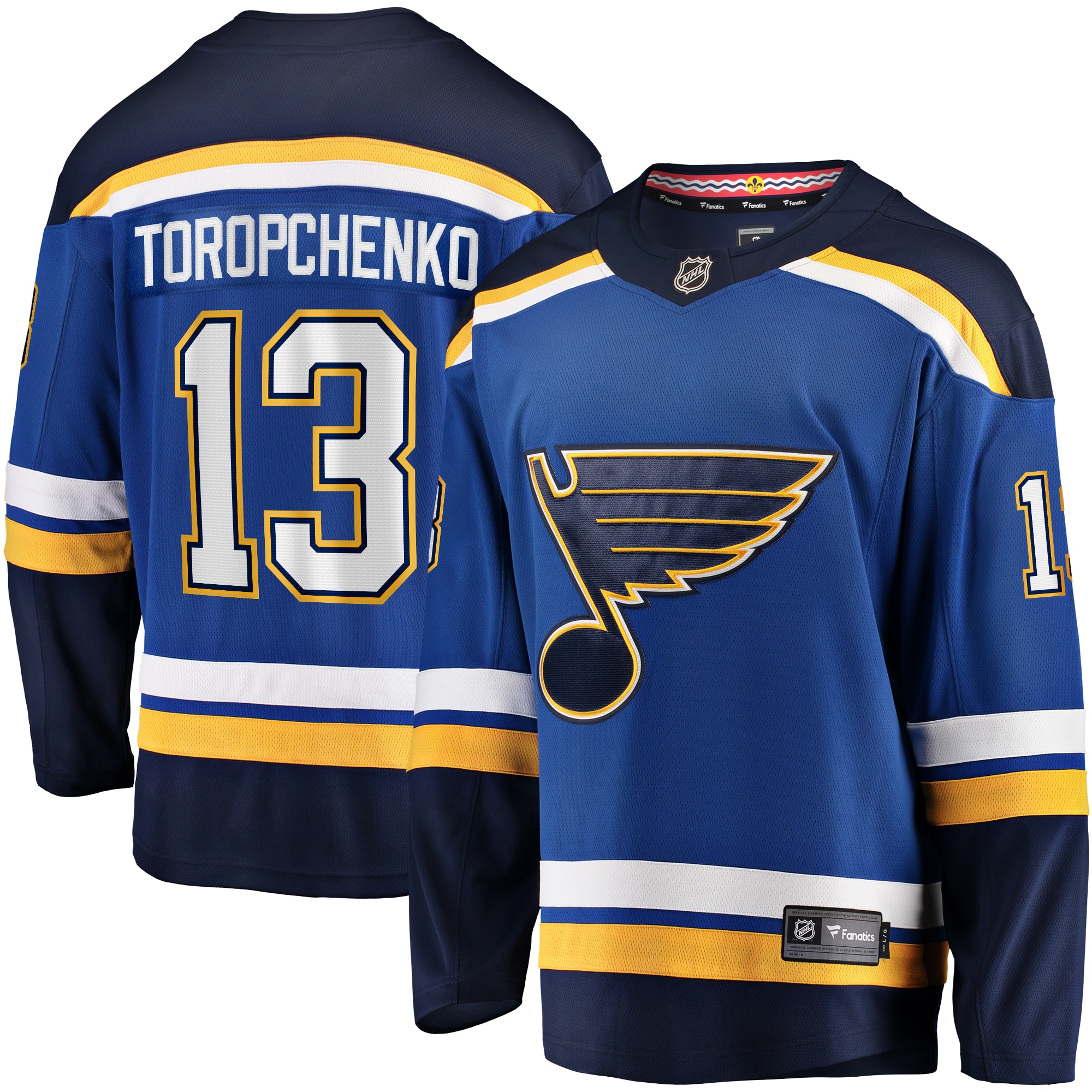 Men's St. Louis Blues Alexey Toropchenko Blue Home Breakaway Jersey - JS574 