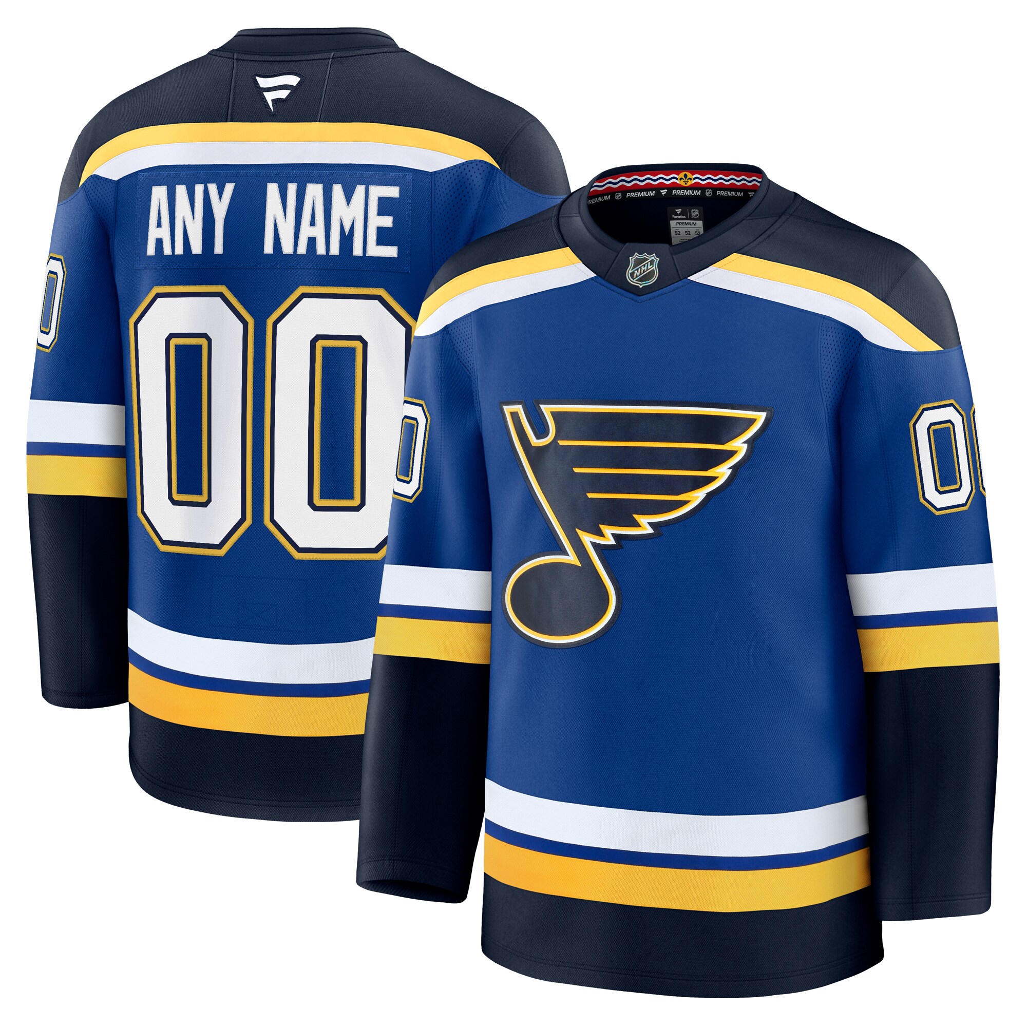 Men's St. Louis Blues Blue Home Premium Custom Jersey - JS137 