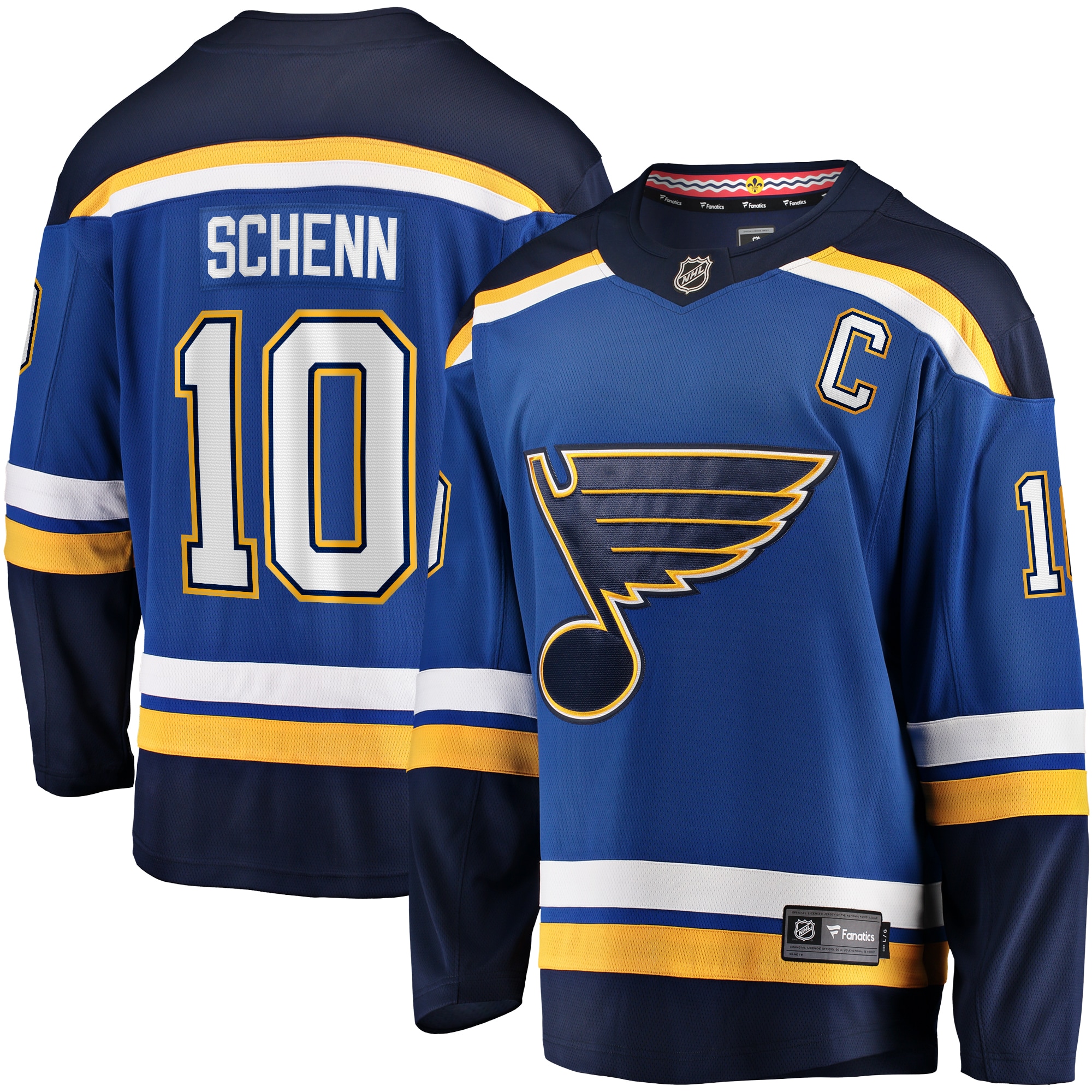 Men's St. Louis Blues Brayden Schenn Blue Home Breakaway Jersey - JS591 