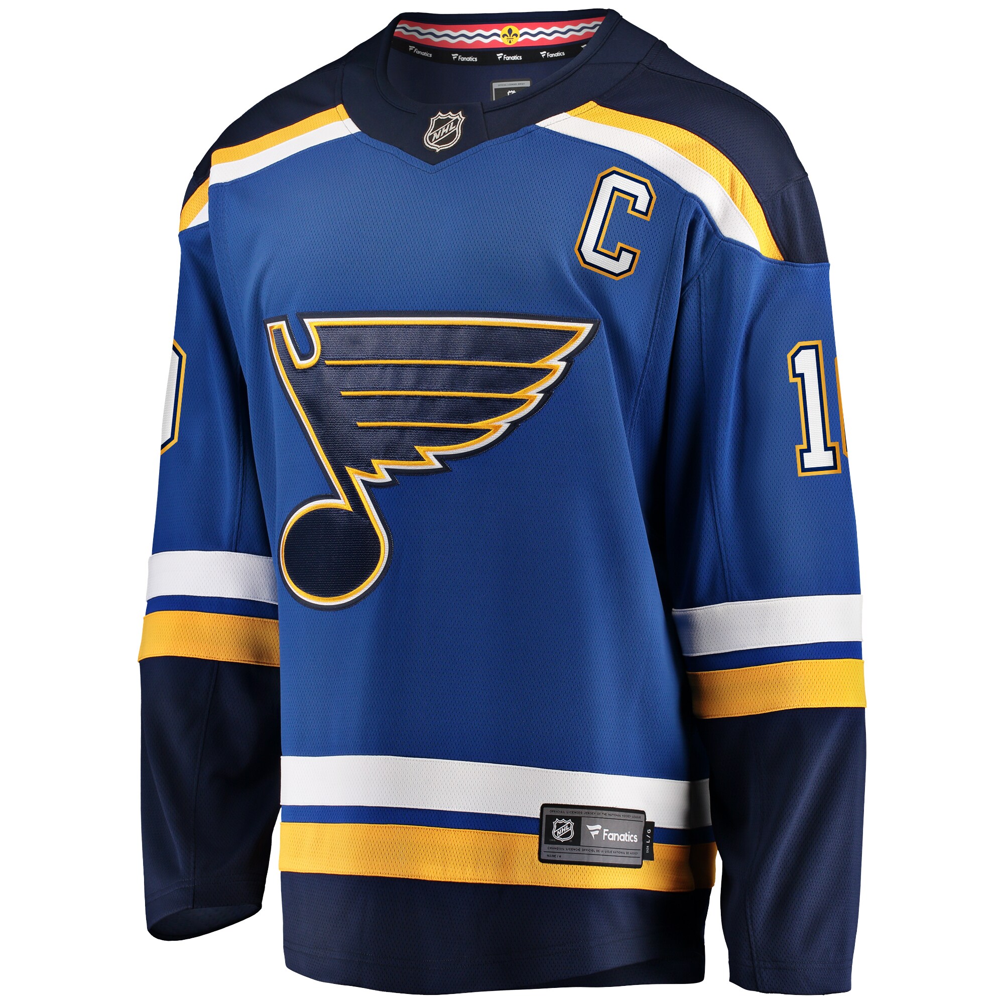 Alternative view of Men's St. Louis Blues Brayden Schenn Blue Home Breakaway Jersey - JS591 