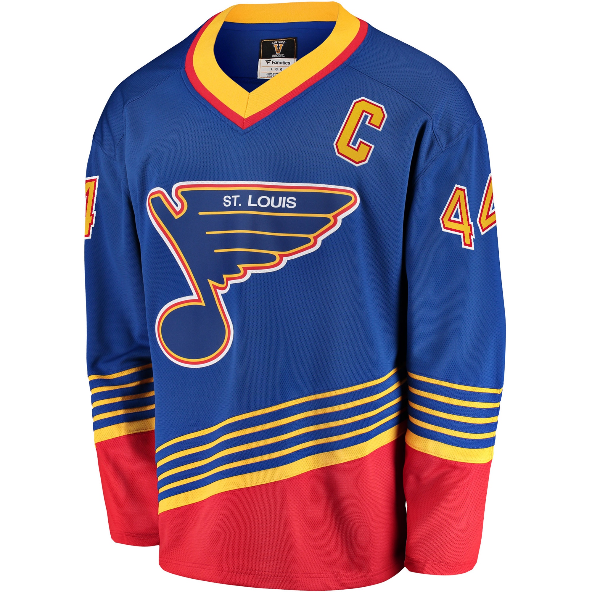 Alternative view of Men's St. Louis Blues Chris Pronger Blue Breakaway Retired Player Jersey - JS271 