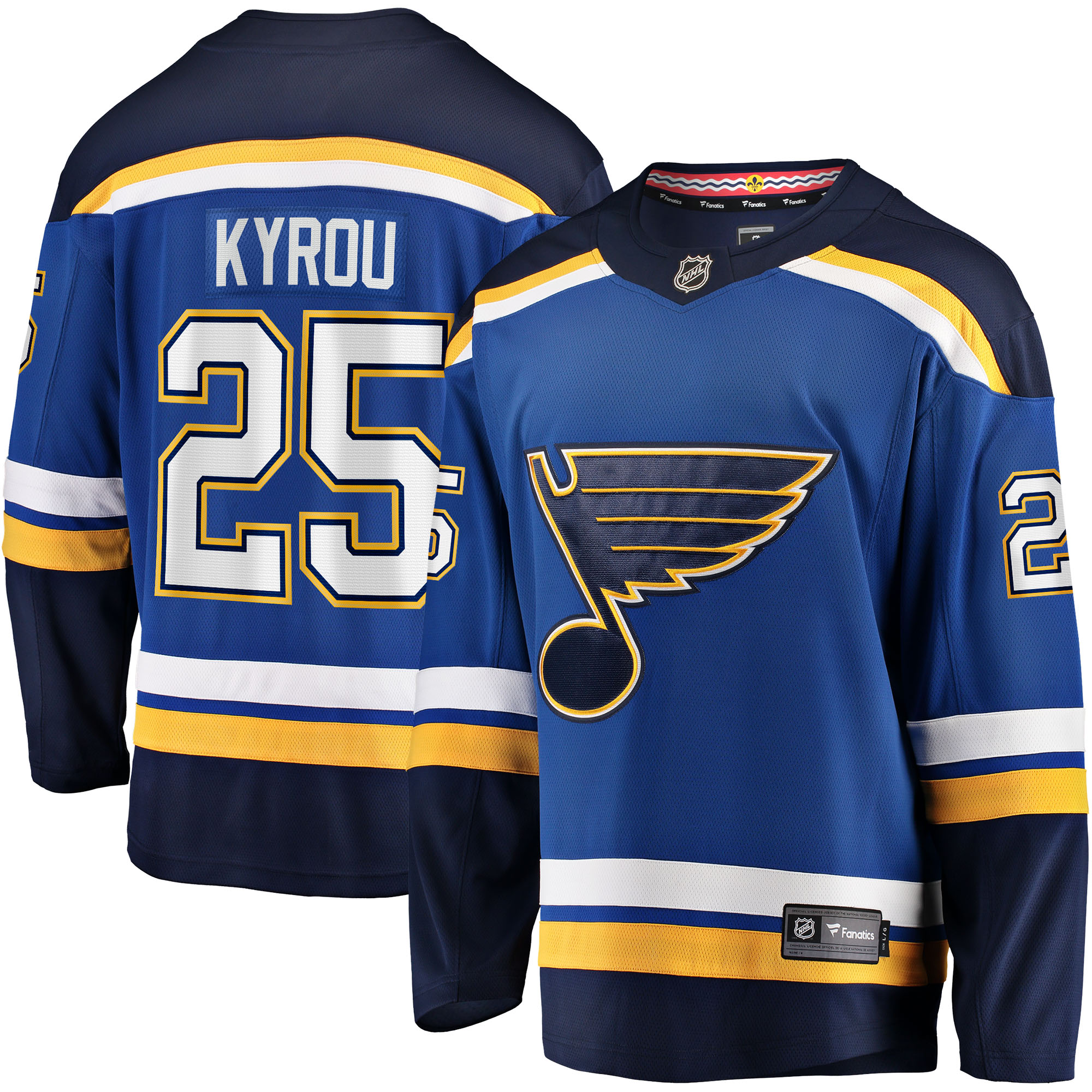 Men's St. Louis Blues Jordan Kyrou Blue Home Team Breakaway Player Jersey - JS293 