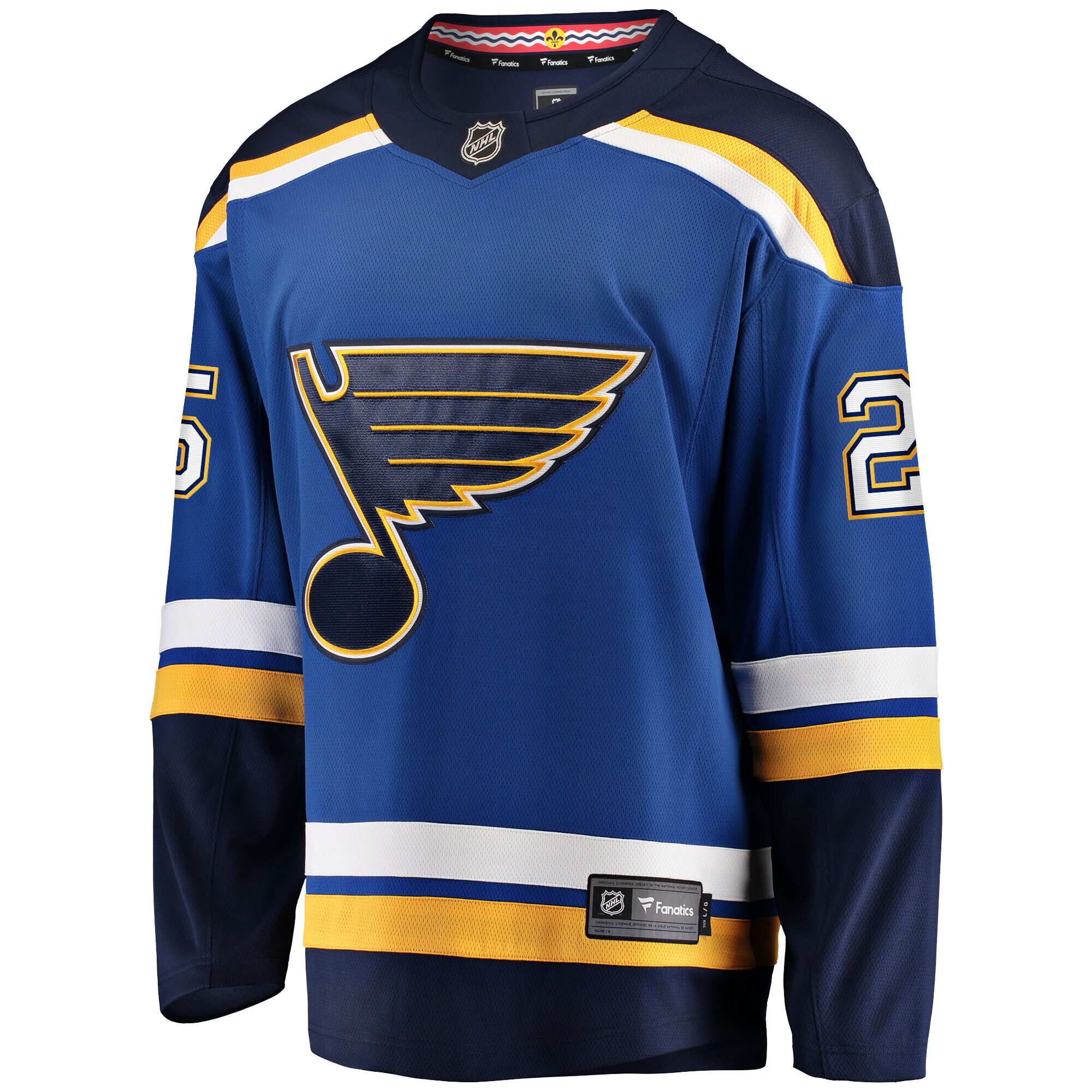 Alternative view of Men's St. Louis Blues Jordan Kyrou Blue Home Team Breakaway Player Jersey - JS293 