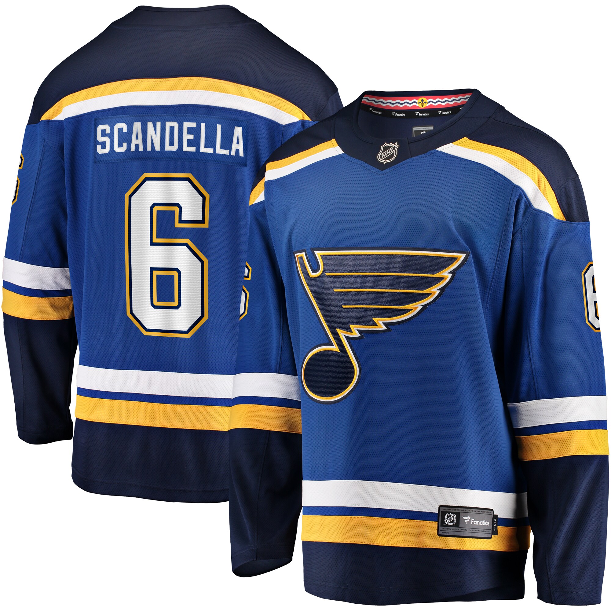 Men's St. Louis Blues Marco Scandella Blue Home Premier Breakaway Player Jersey - JS691 
