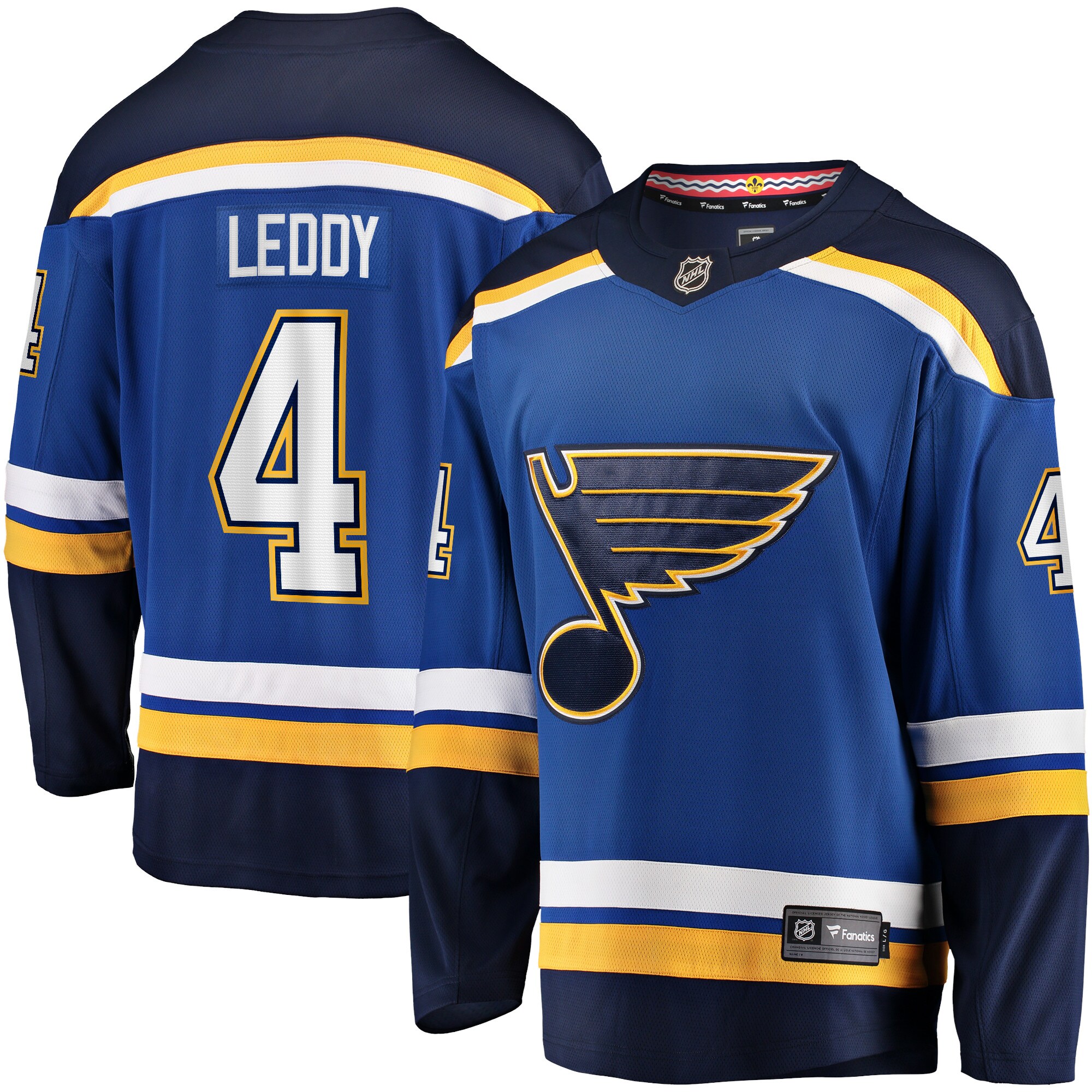 Men's St. Louis Blues Nick Leddy Blue Home Breakaway Player Jersey - JS748 