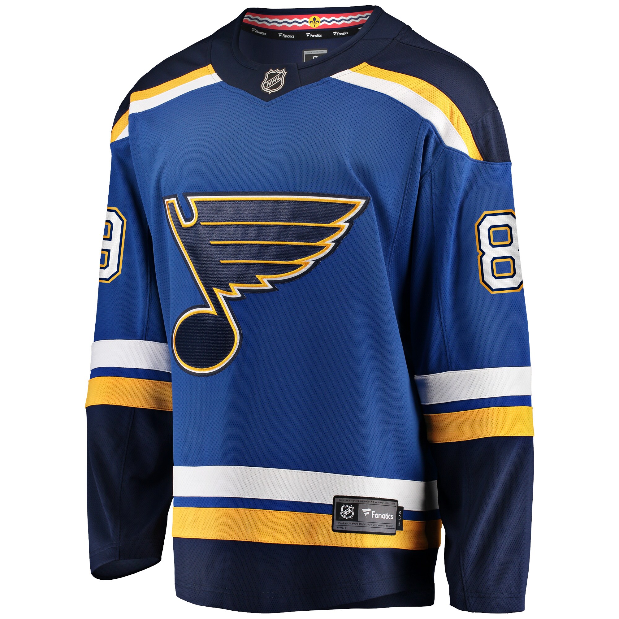 Alternative view of Men's St. Louis Blues Pavel Buchnevich Blue Home Breakaway Player Jersey - JS850 