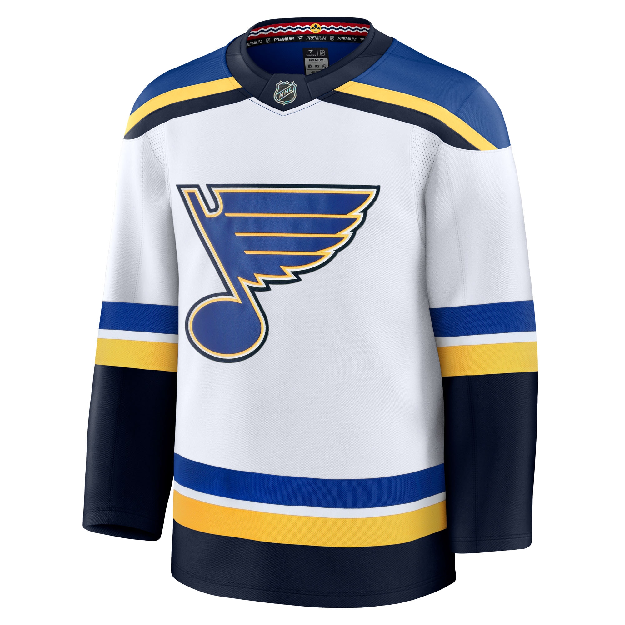 Alternative view of Men's St. Louis Blues White Away Premium Jersey - JS648 