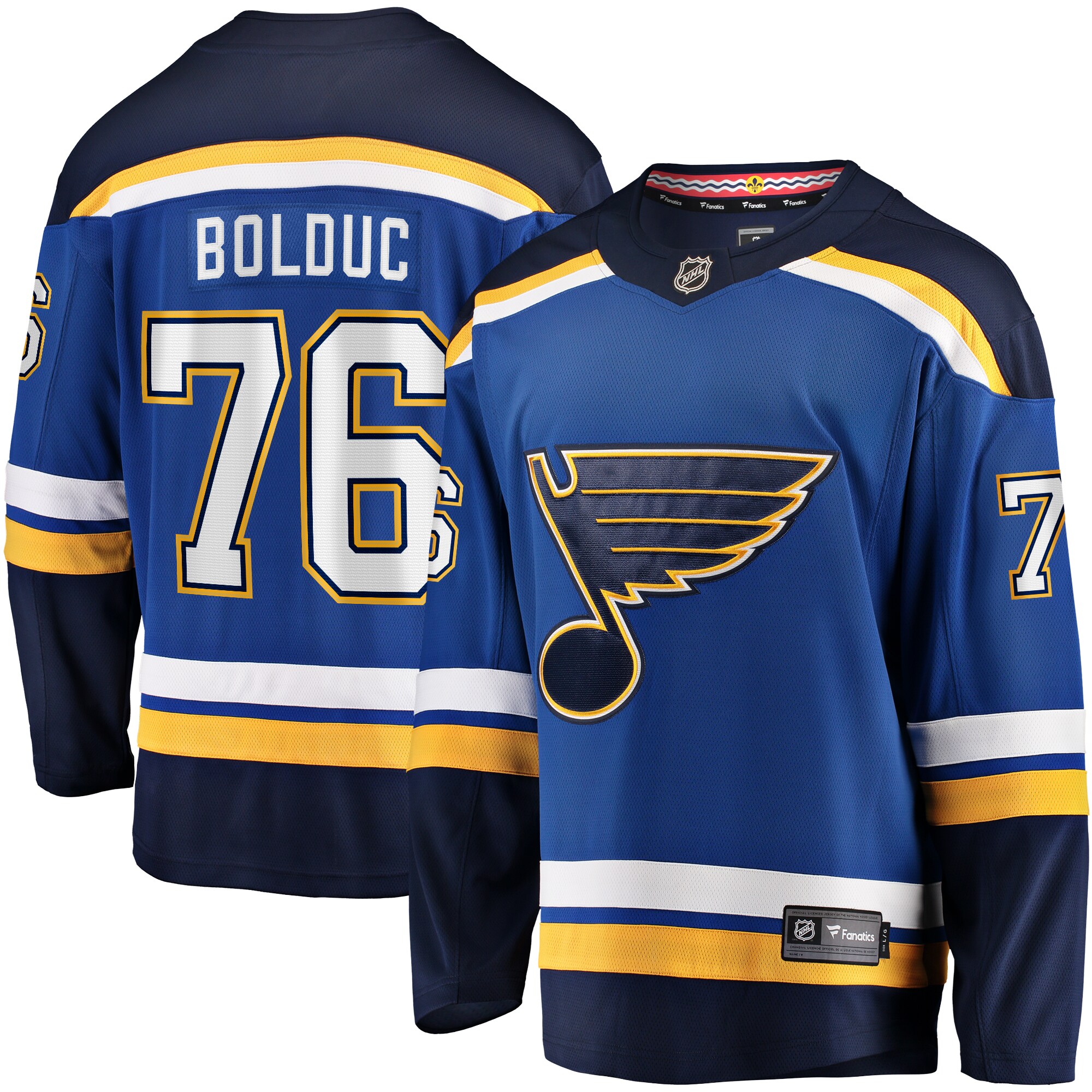 Men's St. Louis Blues Zack Bolduc Blue Home Premier Breakaway Player Jersey - JS310 