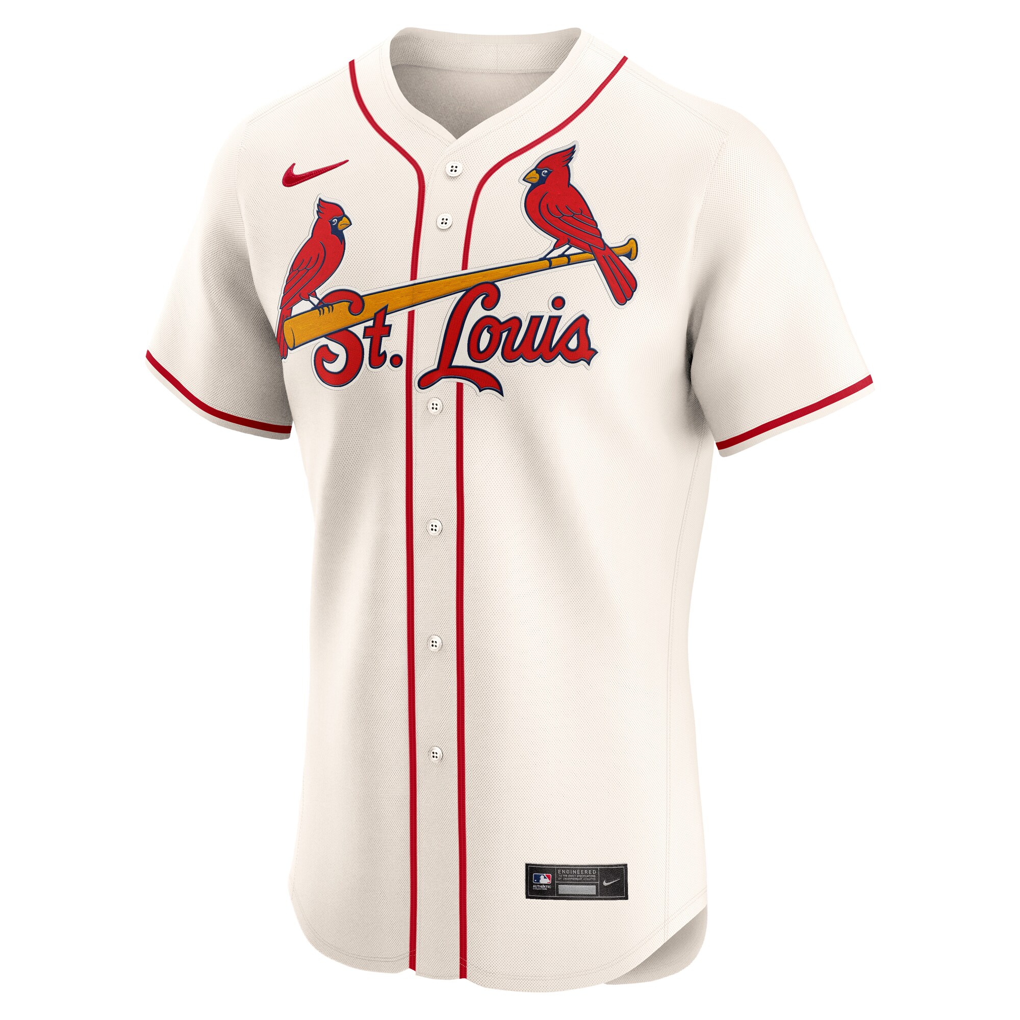 Alternative view of Men's St. Louis Cardinals Cream Alternate Elite Jersey 