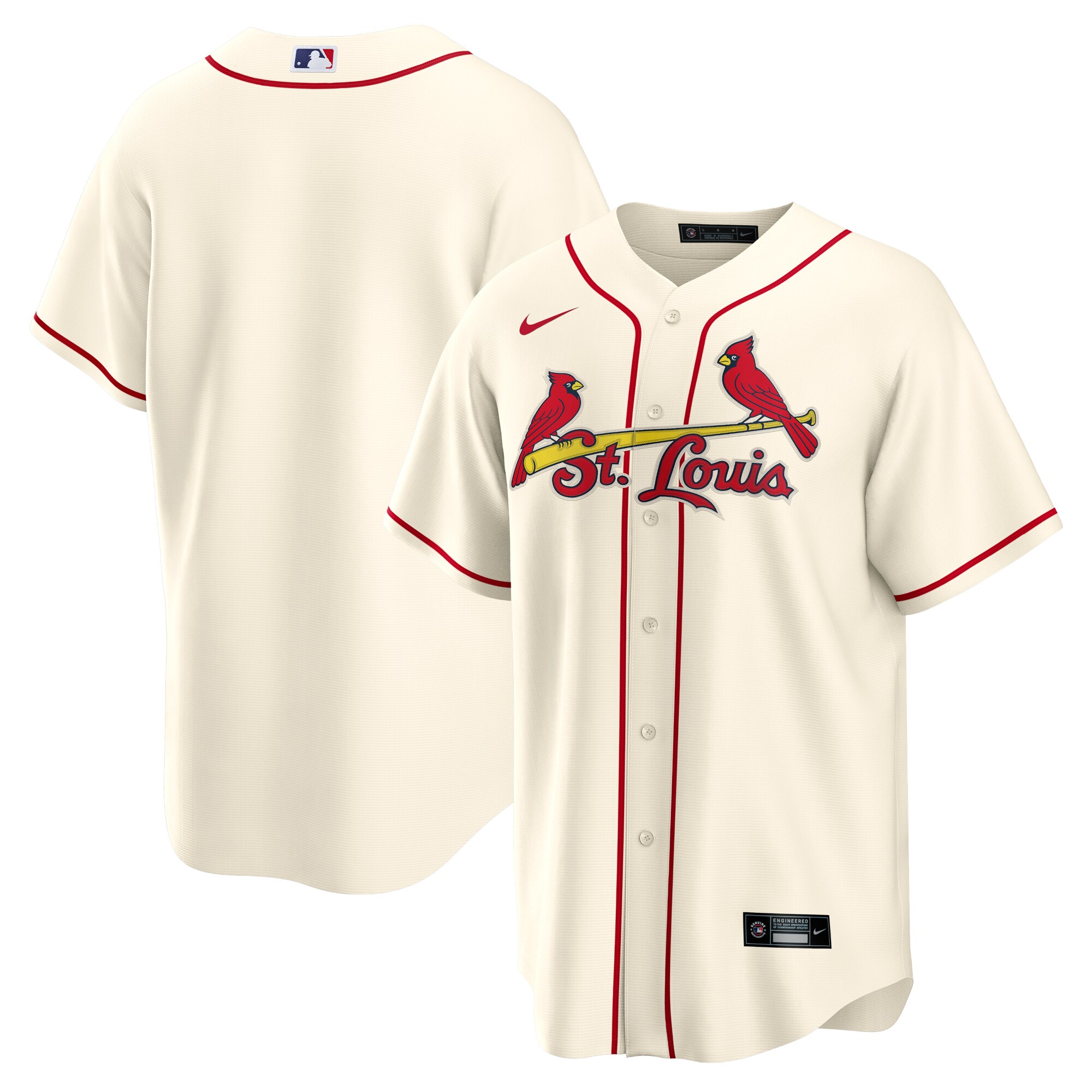 Men's St. Louis Cardinals Cream Alternate Team Jersey 
