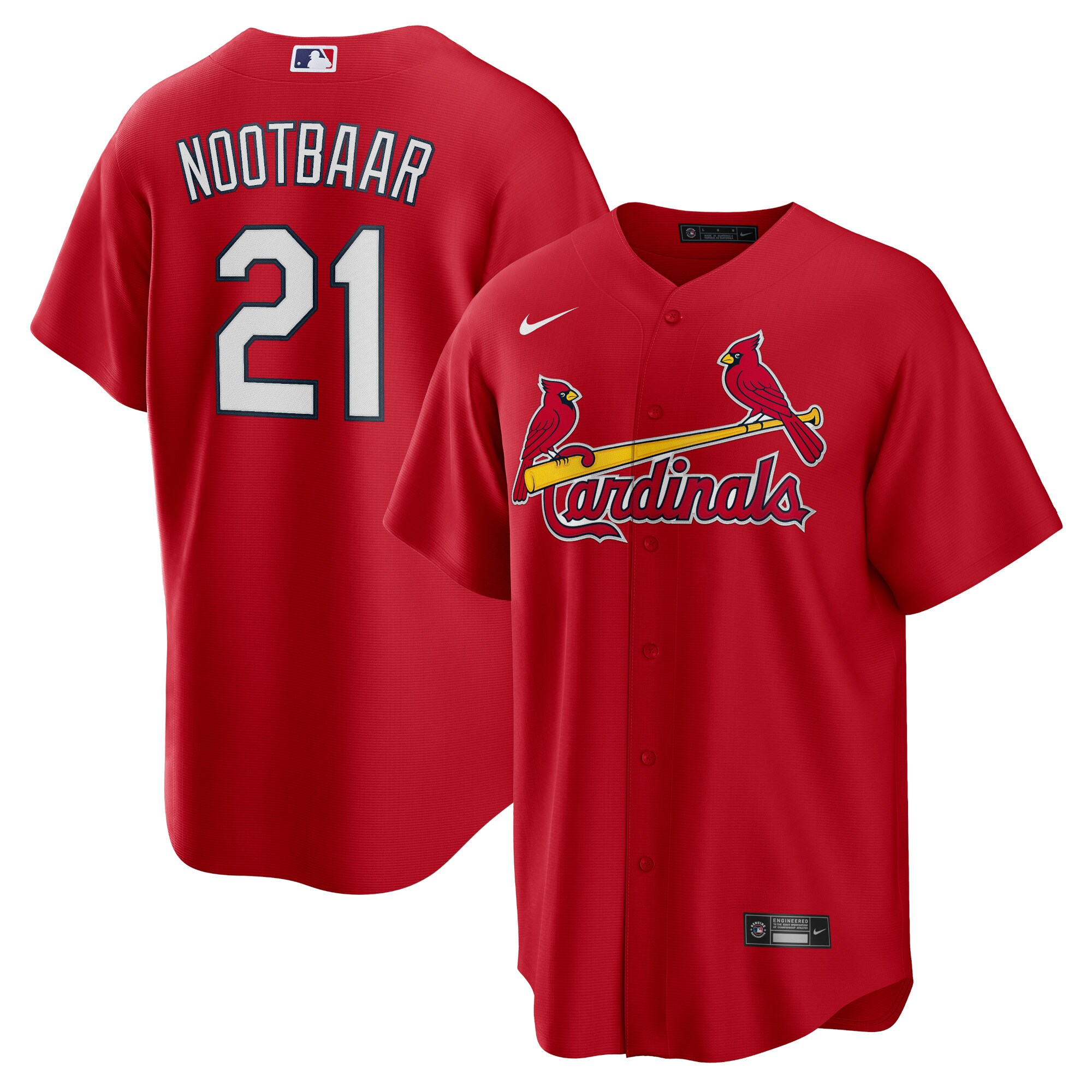 Men's St. Louis Cardinals Lars Nootbaar Red Big & Tall Alternate Player Jersey 