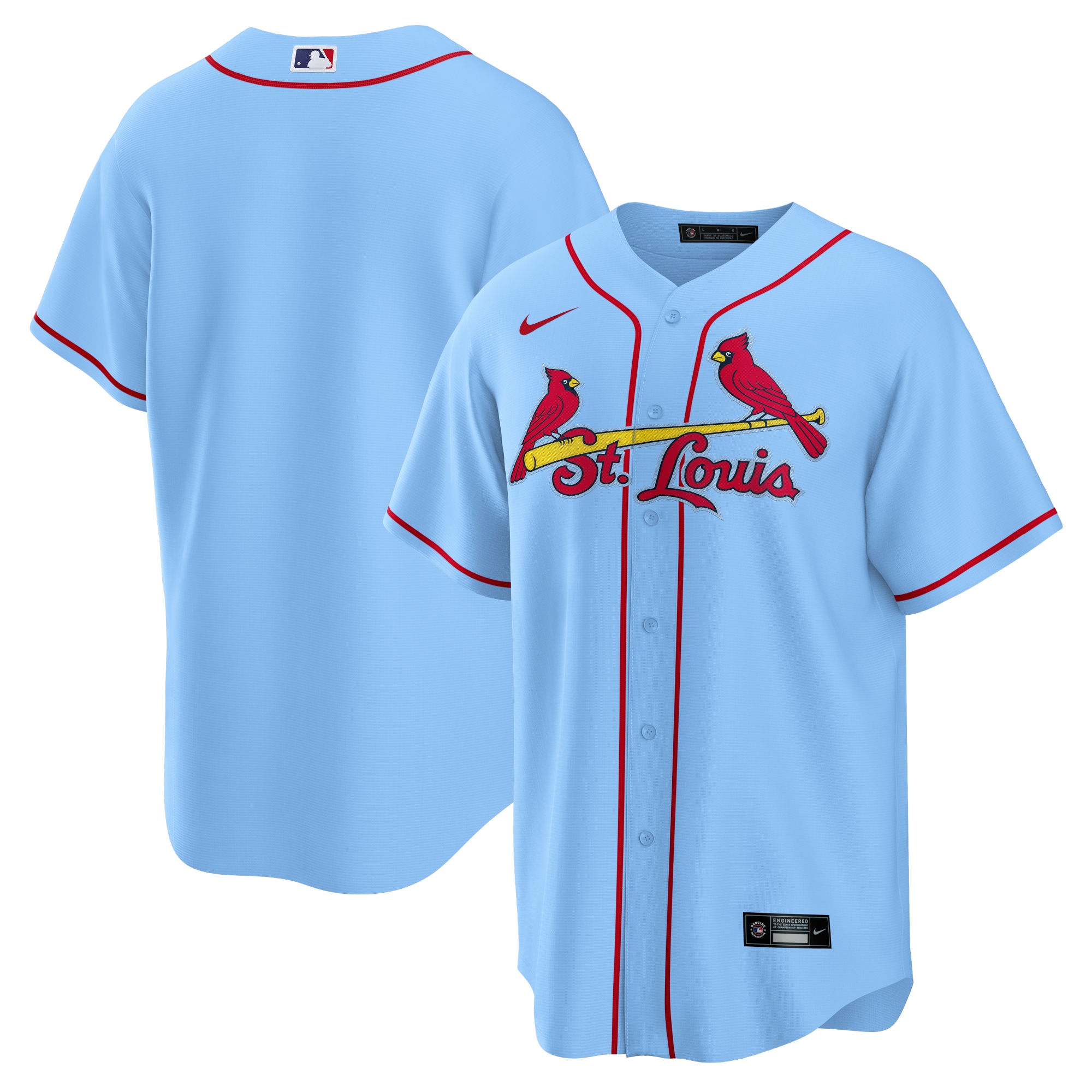 Men's St. Louis Cardinals Light Blue Alternate Team Jersey 