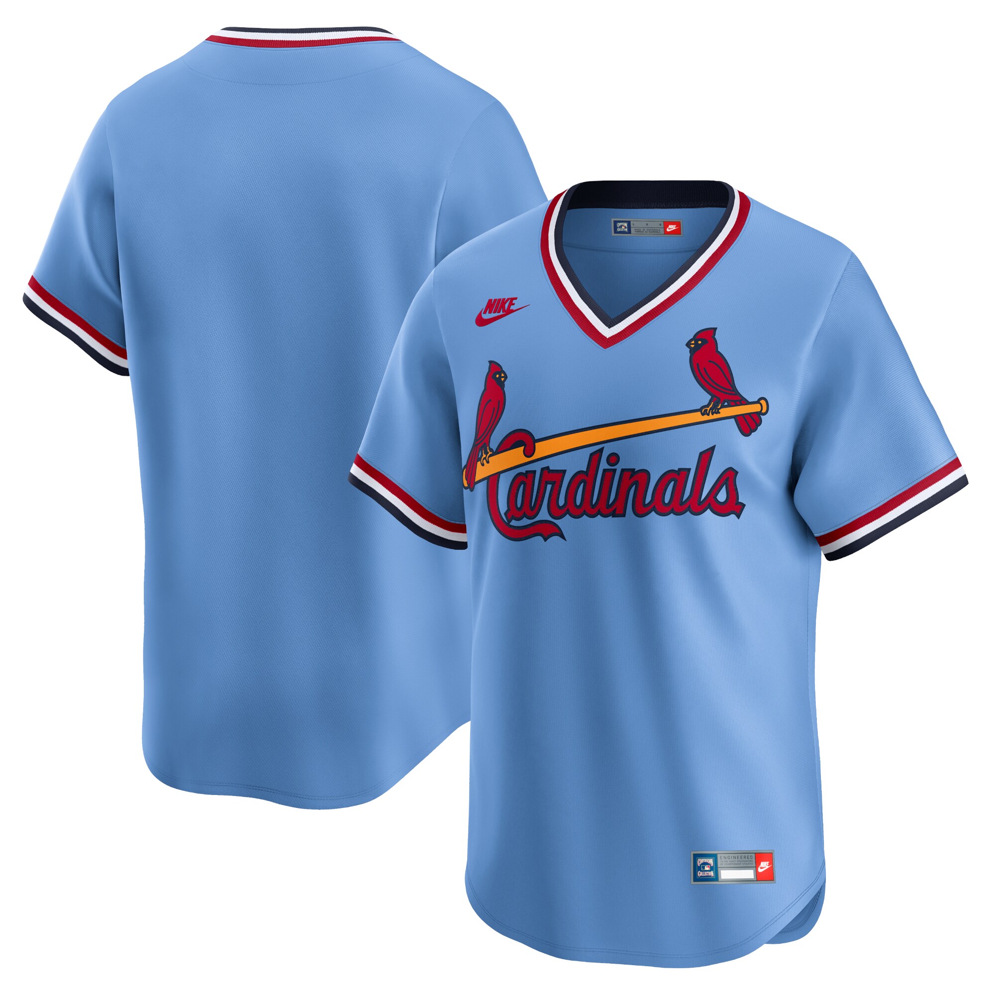 Men's St. Louis Cardinals Light Blue Cooperstown Collection Limited Jersey 