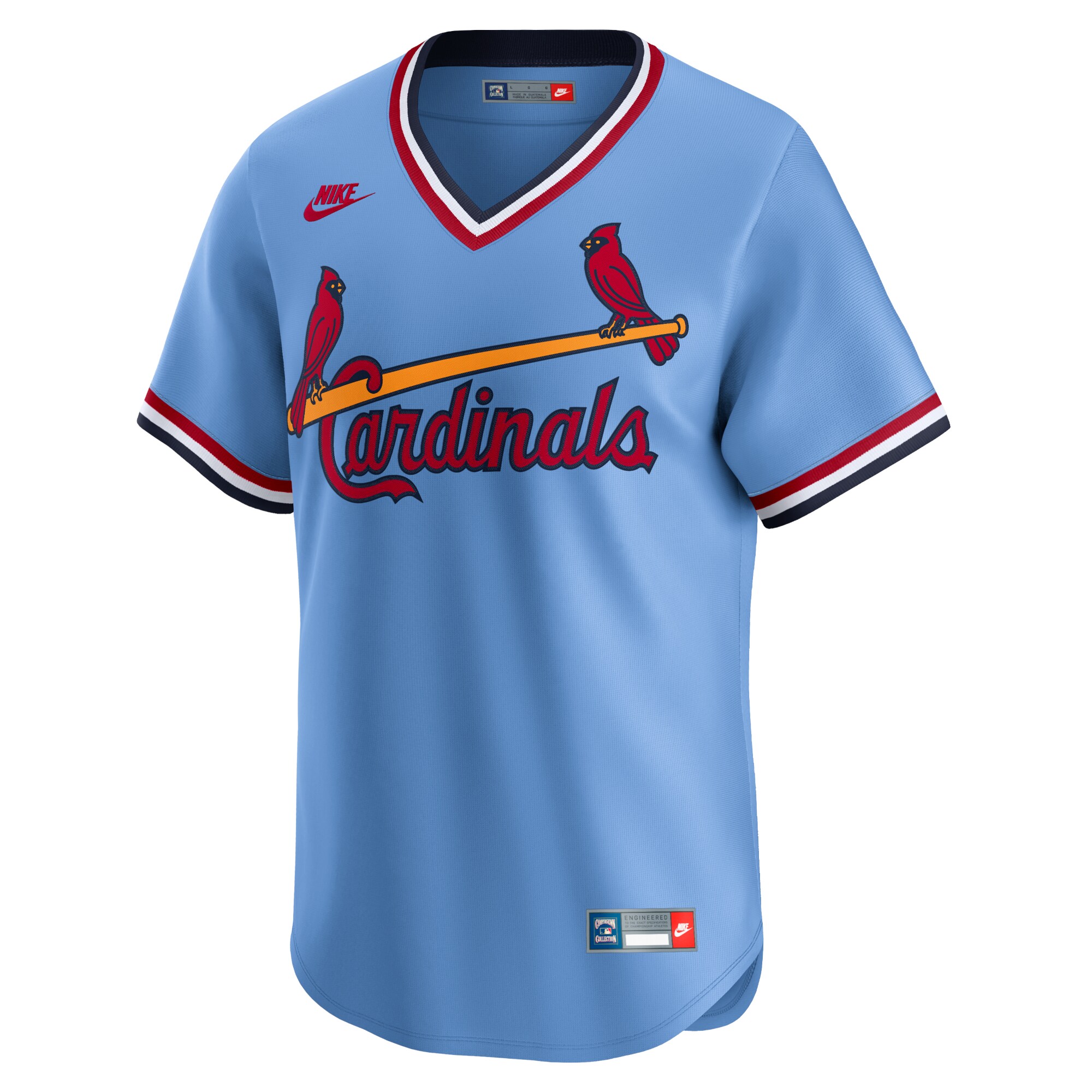 Alternative view of Men's St. Louis Cardinals Light Blue Cooperstown Collection Limited Jersey 