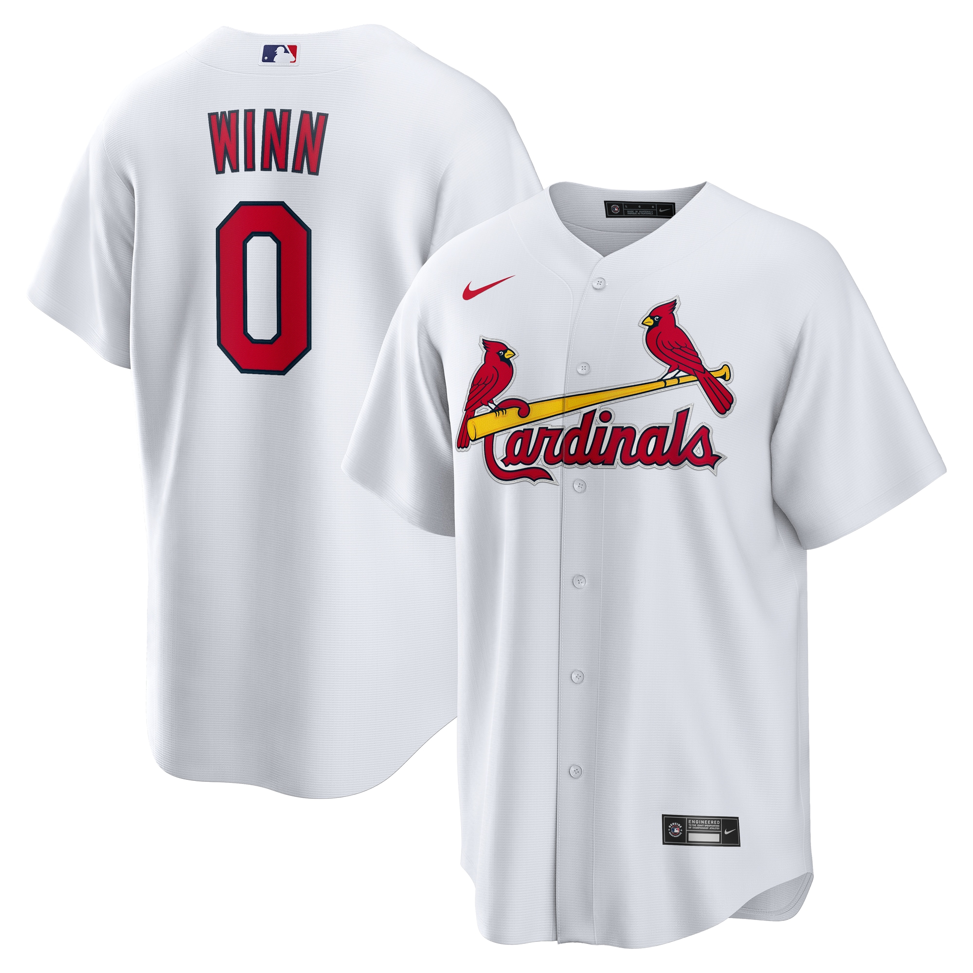 Men's St. Louis Cardinals Masyn Winn White Home Jersey 