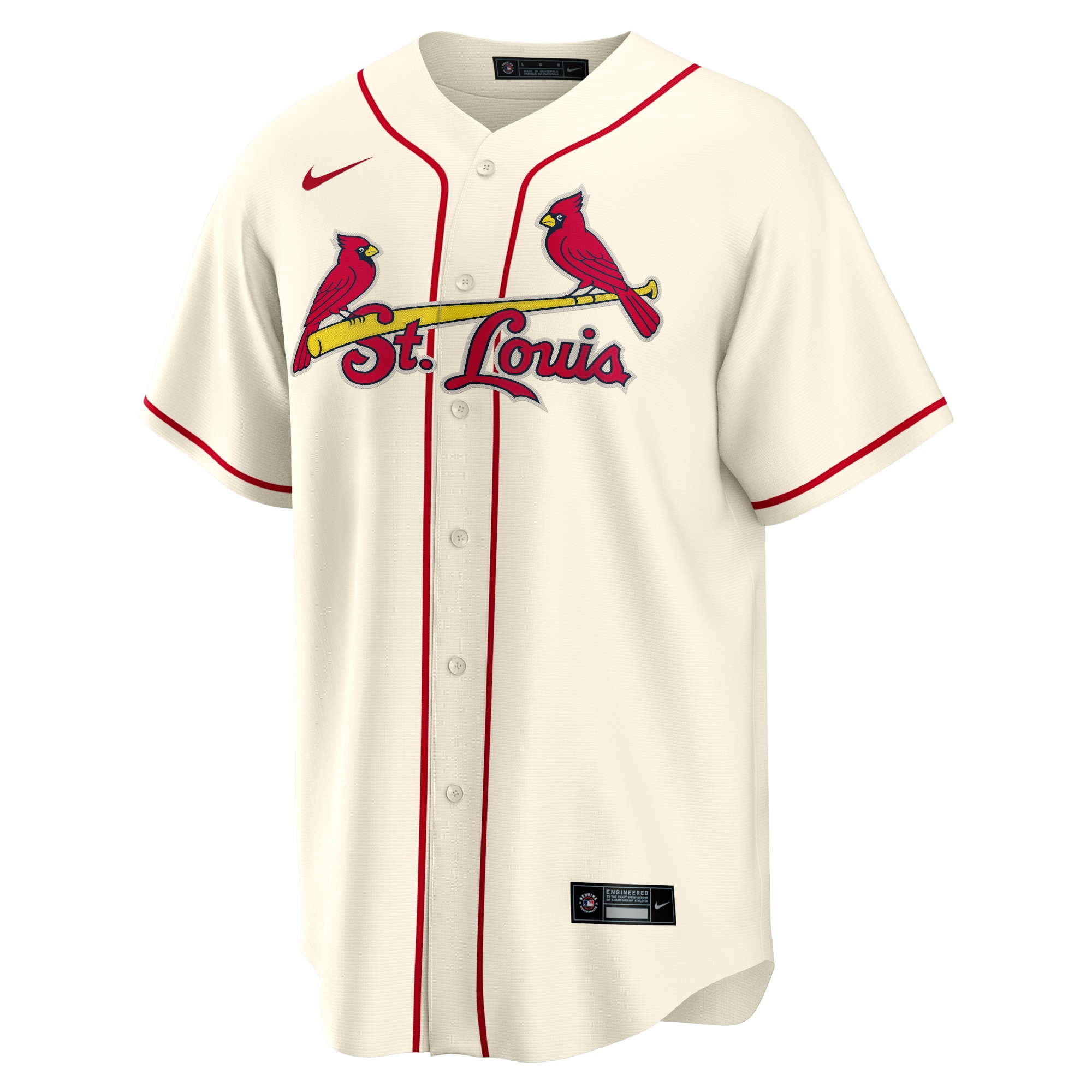 Alternative view of Men's St. Louis Cardinals Nolan Arenado Cream Alternate Official Player Jersey 
