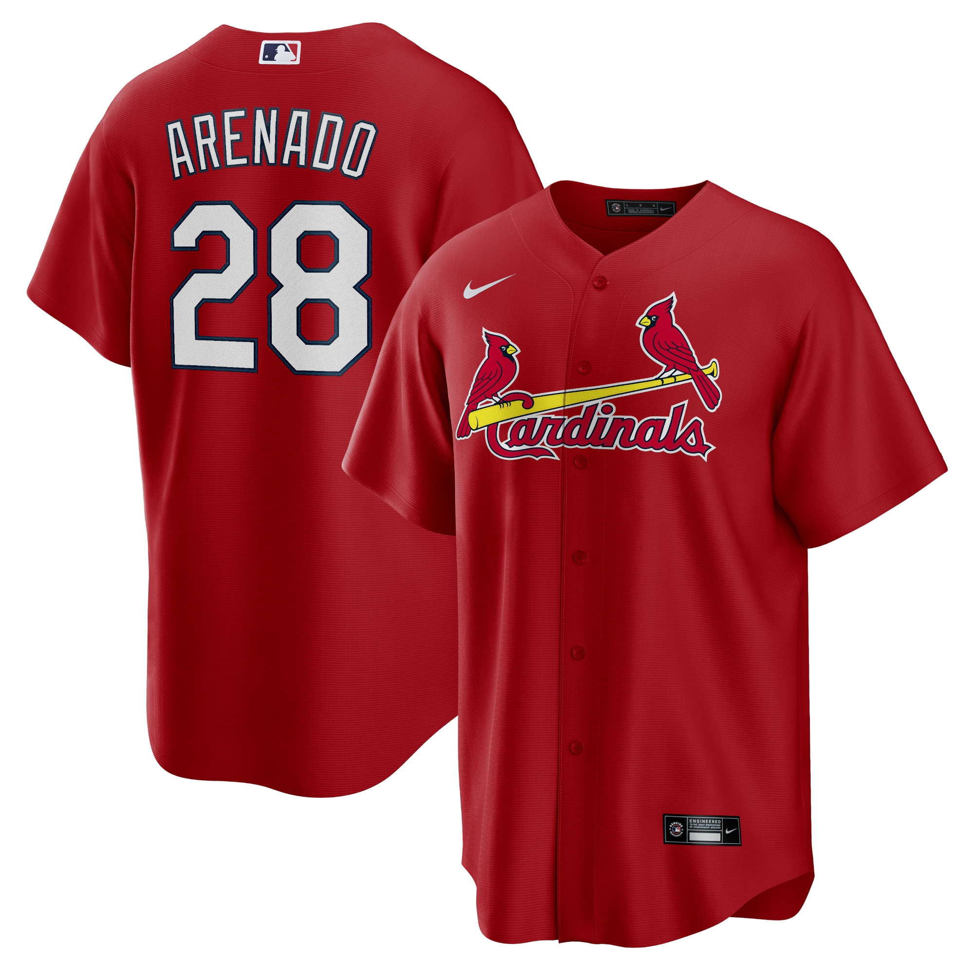 Men's St. Louis Cardinals Nolan Arenado Red Alternate Official Player Jersey 