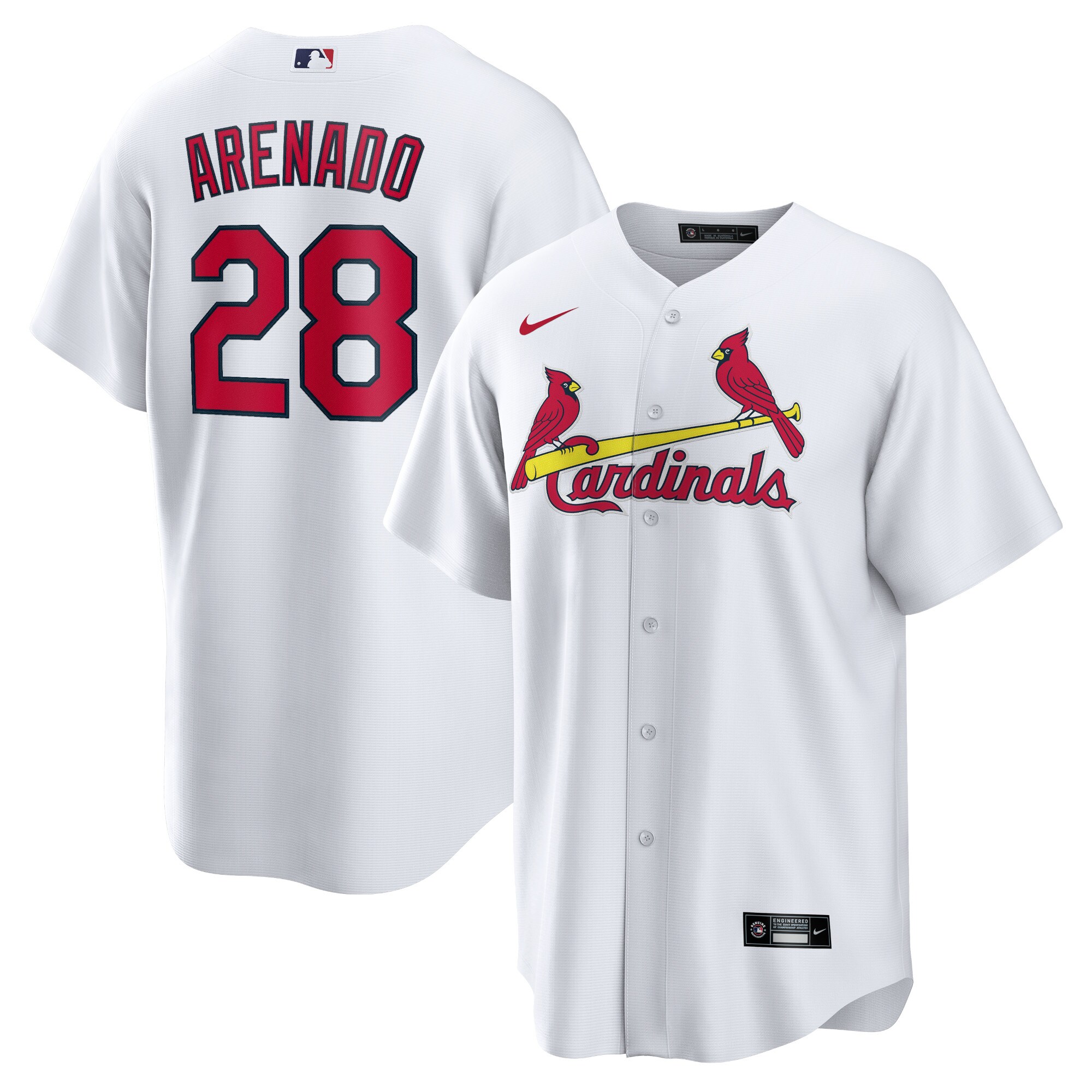 Men's St. Louis Cardinals Nolan Arenado White Home Official Player Jersey 