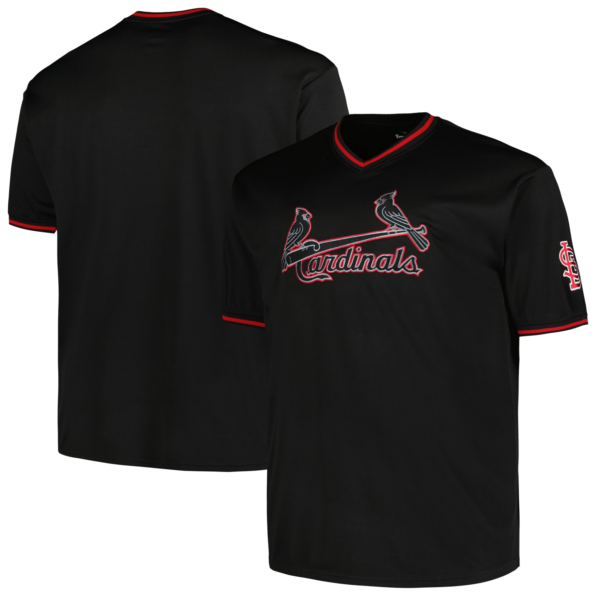 Men's St. Louis Cardinals Profile Black Big & Tall Pop Fashion Jersey 