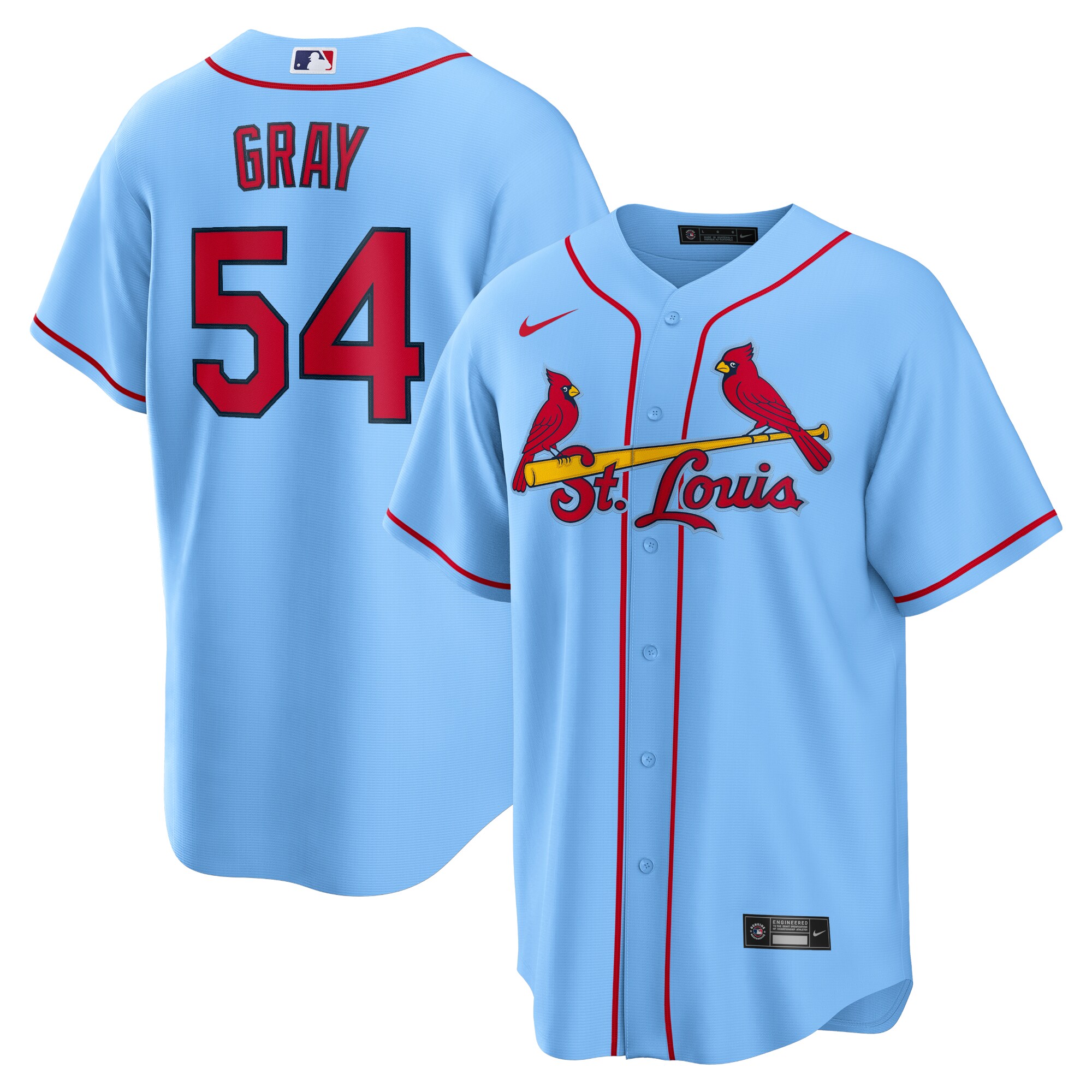 Men's St. Louis Cardinals Sonny Gray Light Blue Alternate Jersey 