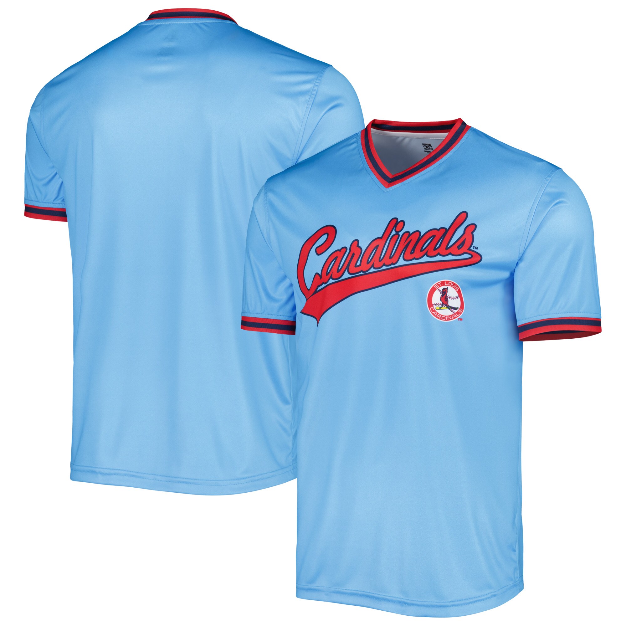 Men's St. Louis Cardinals Stitches Light Blue Cooperstown Collection Team Jersey 