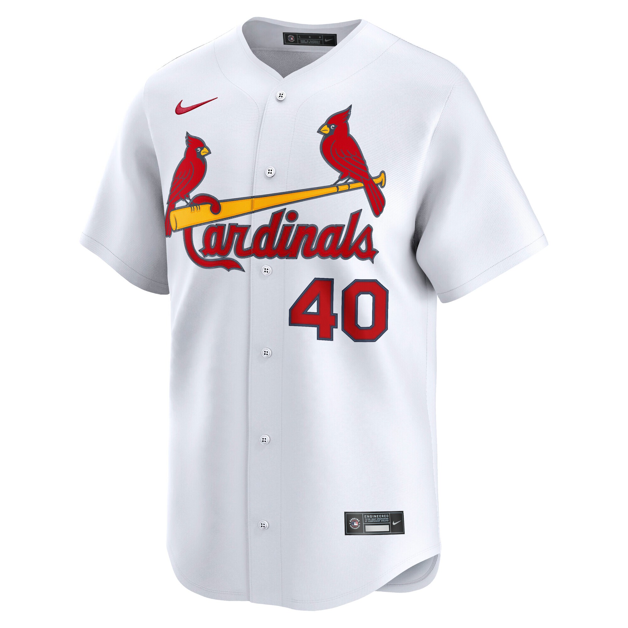 Alternative view of Men's St. Louis Cardinals Willson Contreras White Home Limited Player Jersey 