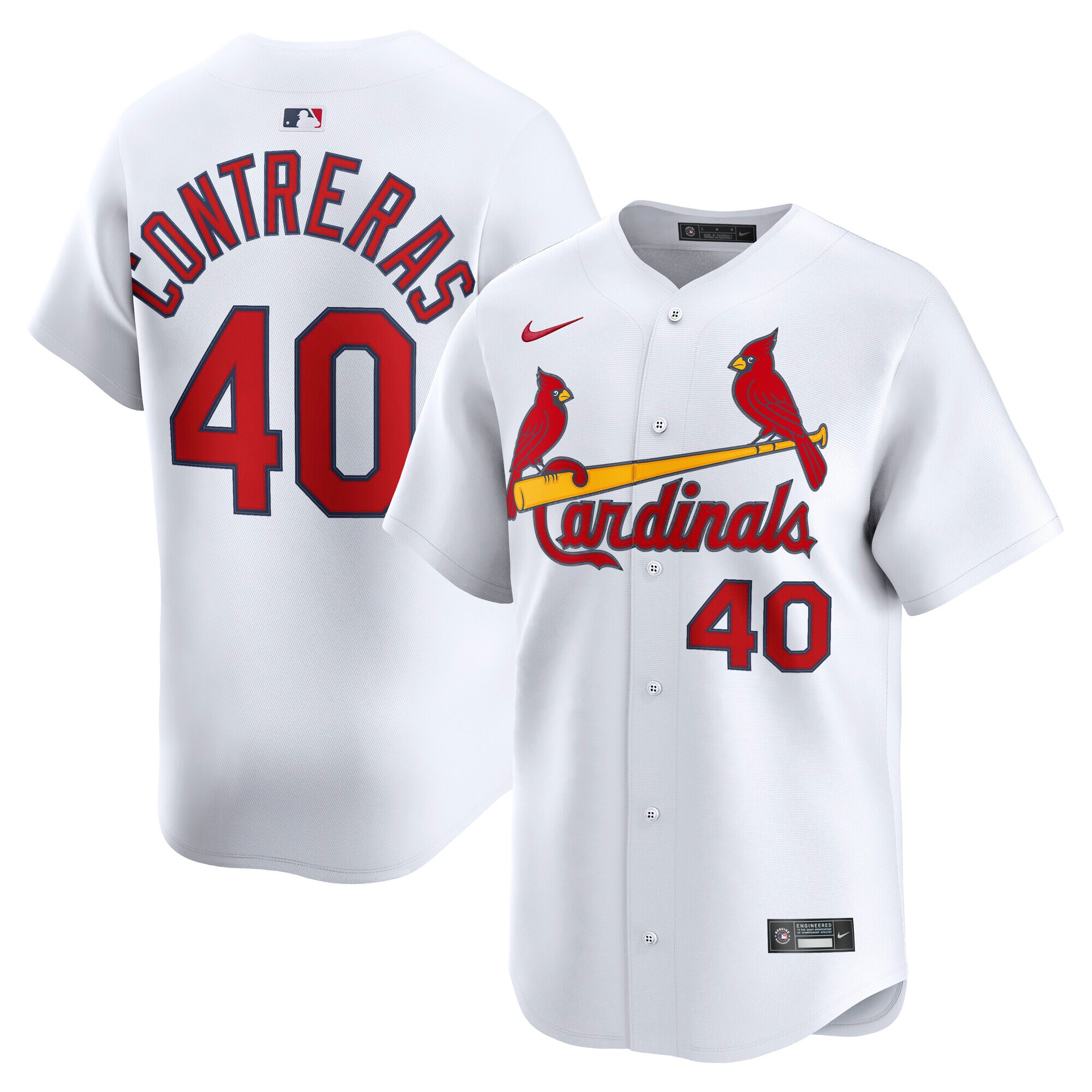 Men's St. Louis Cardinals Willson Contreras White Home Limited Player Jersey 