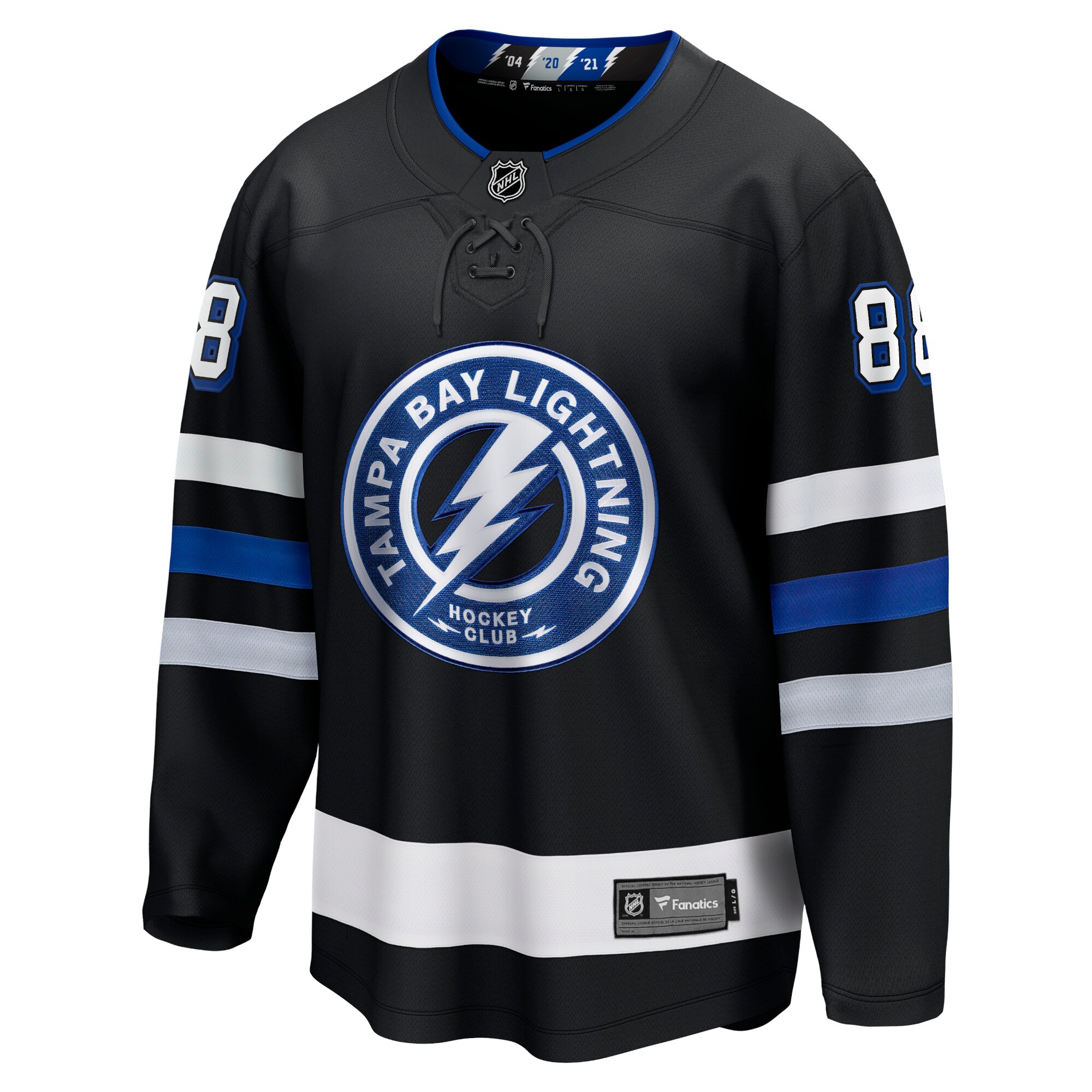 Alternative view of Men's Tampa Bay Lightning Andrei Vasilevskiy Black Alternate Premier Breakaway Player Jersey - JS548 