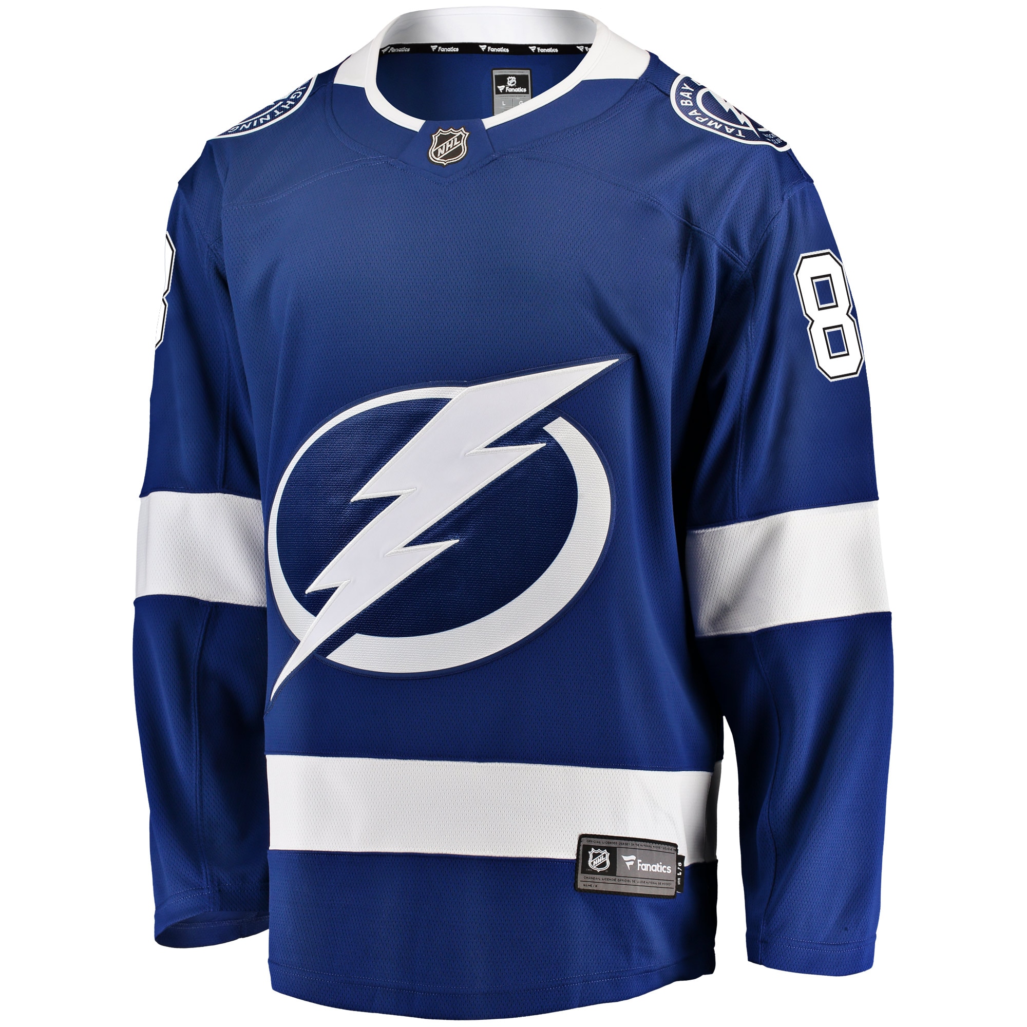 Alternative view of Men's Tampa Bay Lightning Andrei Vasilevskiy Blue Home Breakaway Player Jersey - JS253 