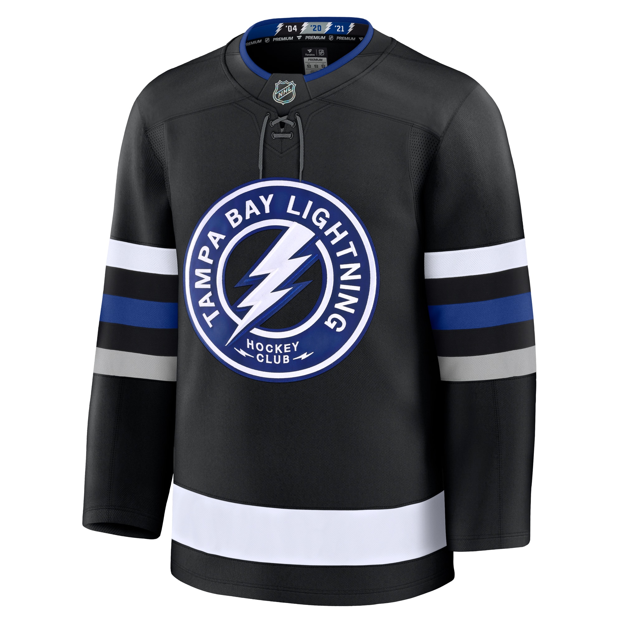 Alternative view of Men's Tampa Bay Lightning Black Alternate Premium Jersey - JS245 