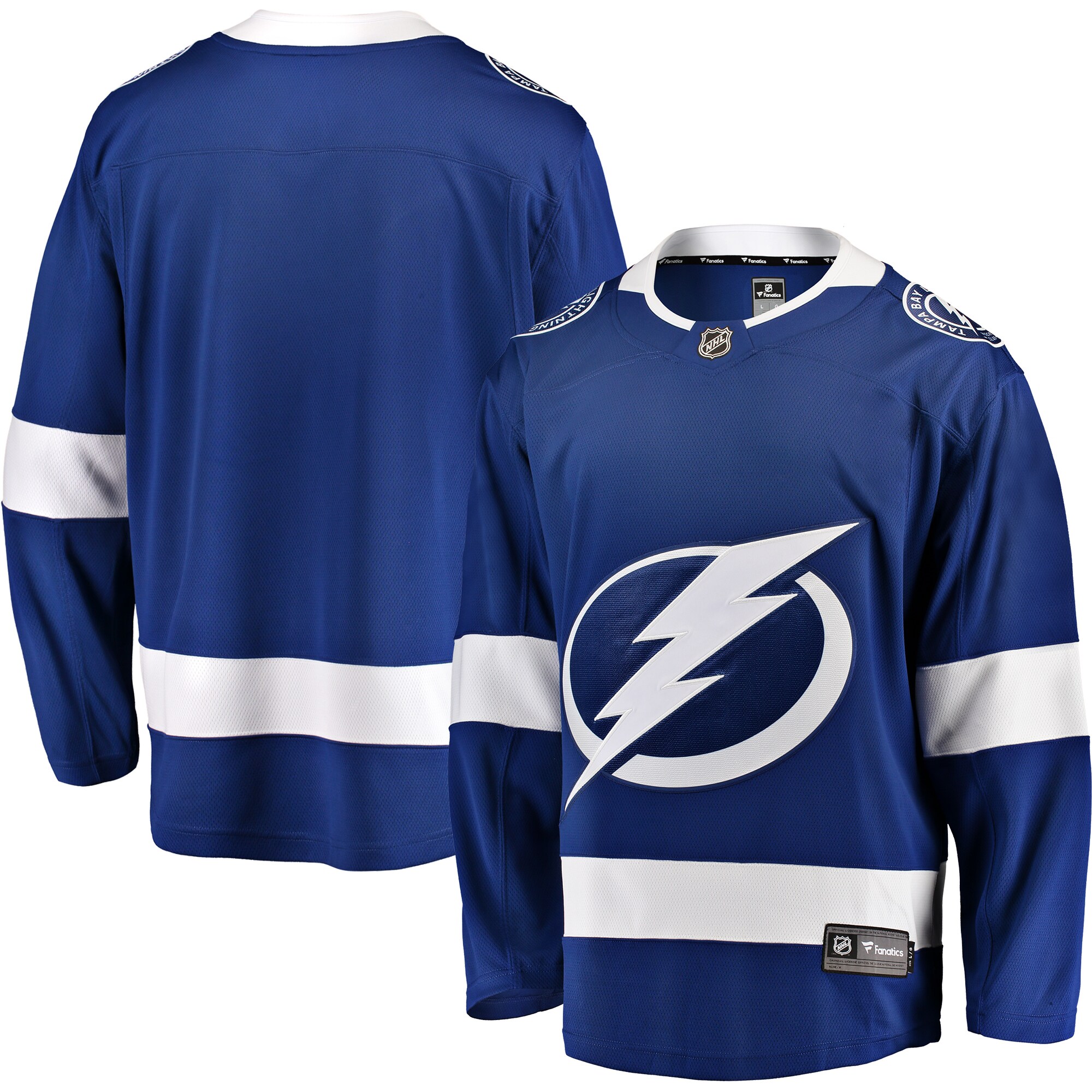 Men's Tampa Bay Lightning Blue Breakaway Home Jersey - JS727 