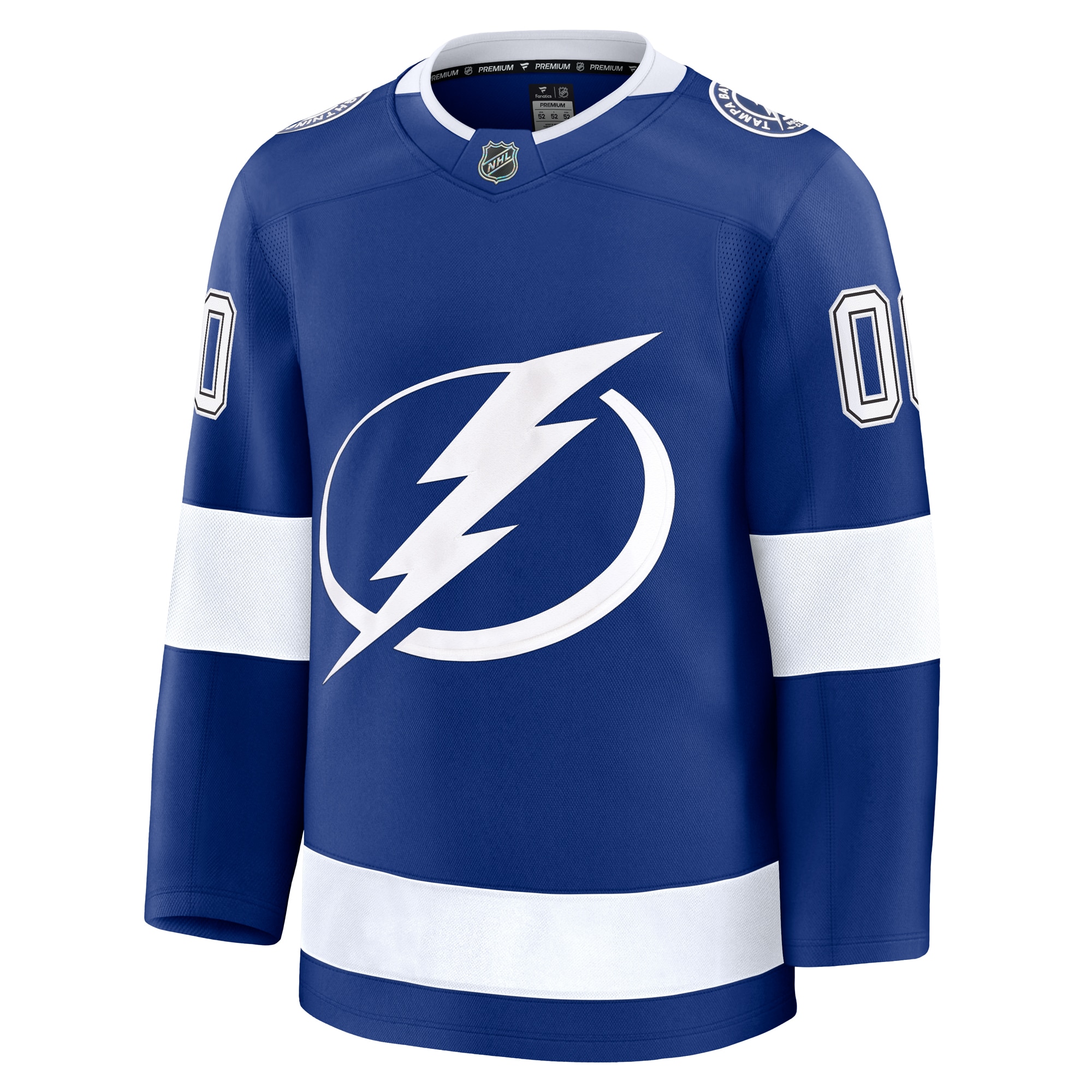 Alternative view of Men's Tampa Bay Lightning Blue Home Premium Custom Jersey - JS132 
