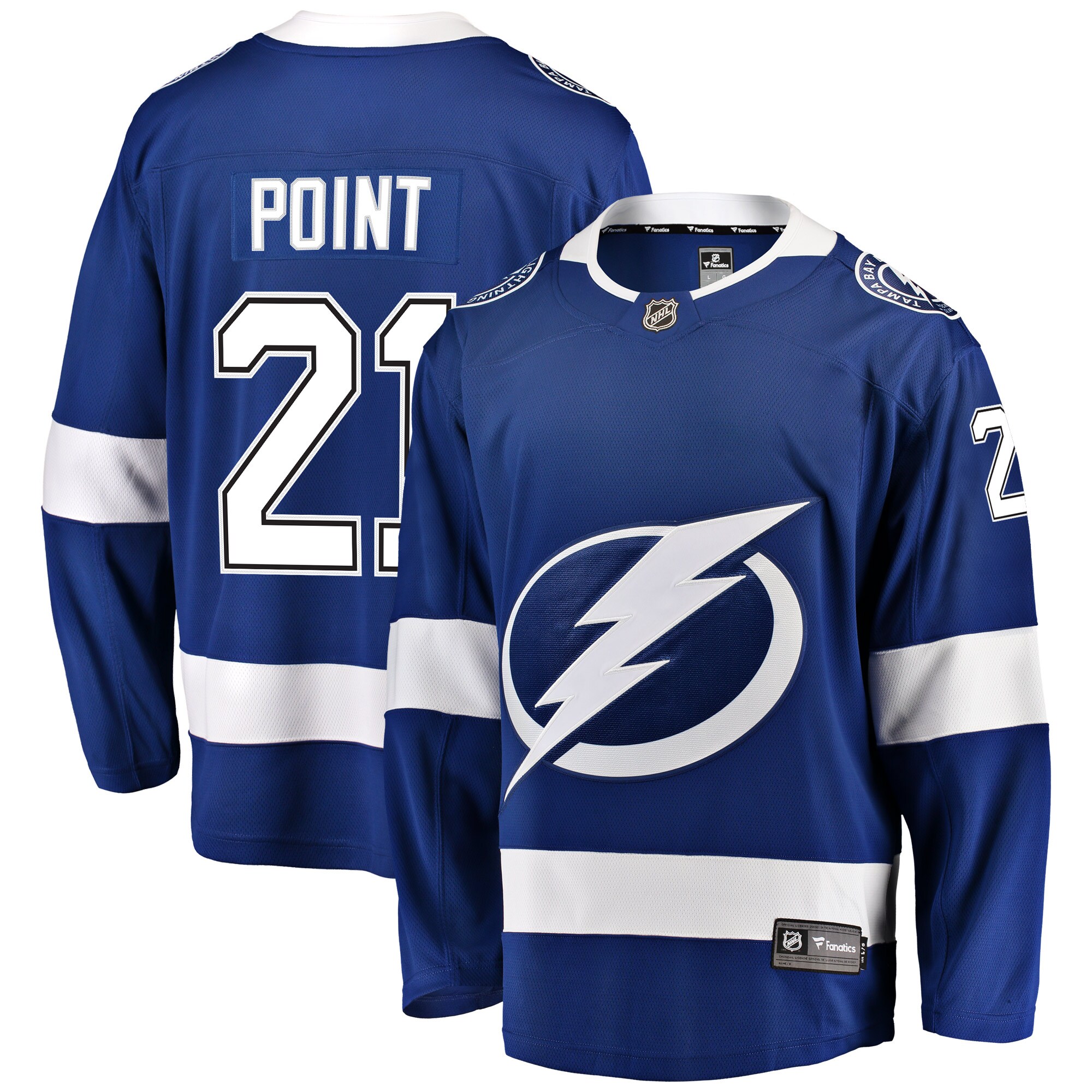 Men's Tampa Bay Lightning Brayden Point Blue Home Breakaway Player Jersey - JS833 