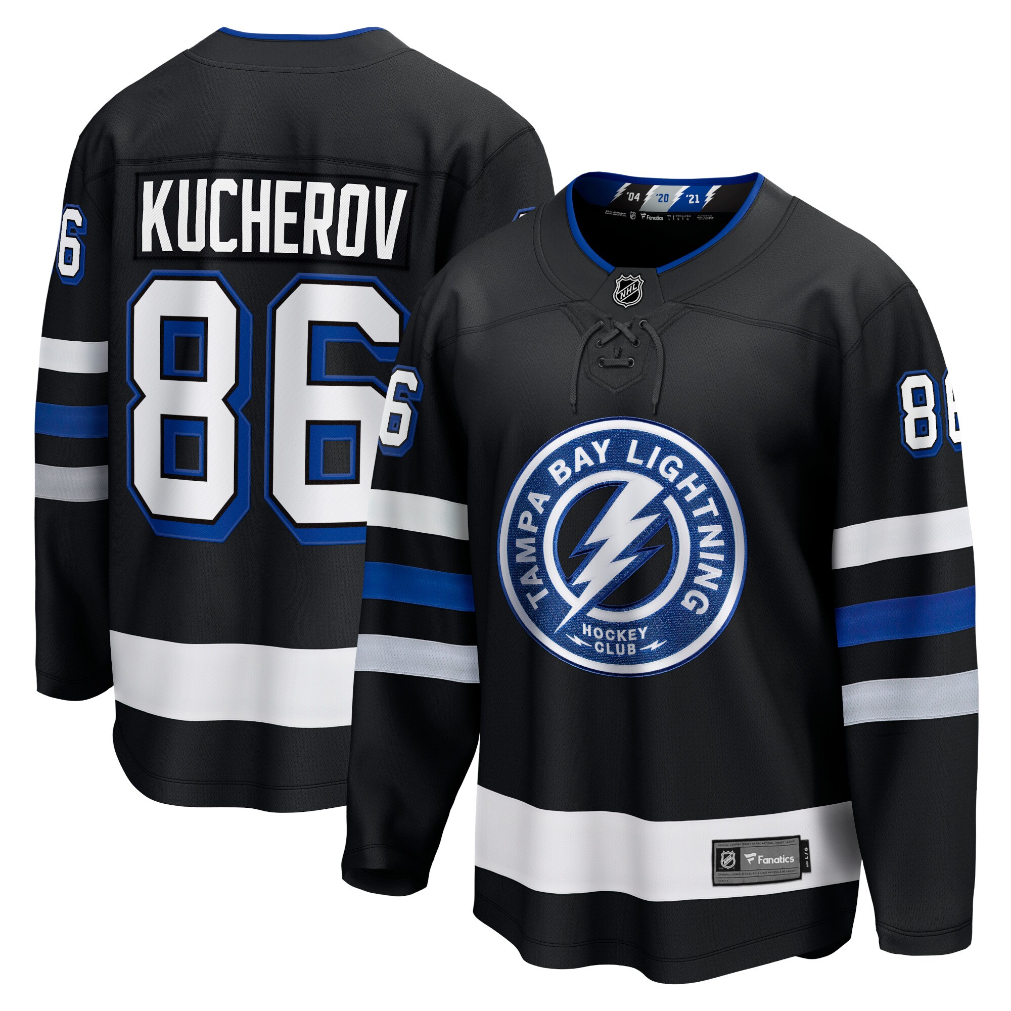 Men's Tampa Bay Lightning Nikita Kucherov Black Alternate Premier Breakaway Player Jersey - JS386 