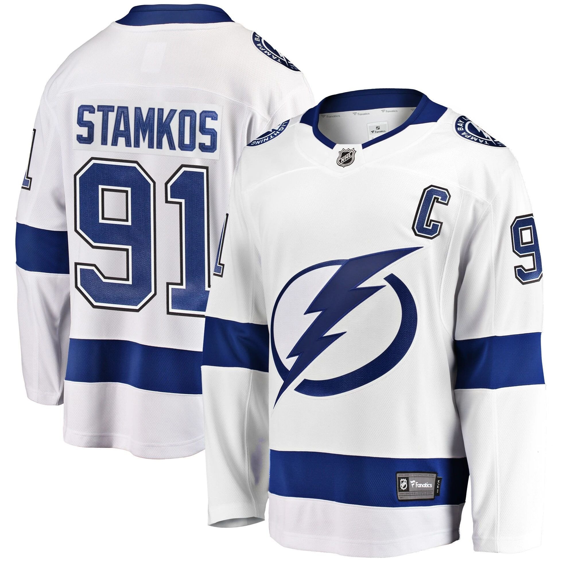Men's Tampa Bay Lightning Steven Stamkos White Away Breakaway Player Jersey - JS957 
