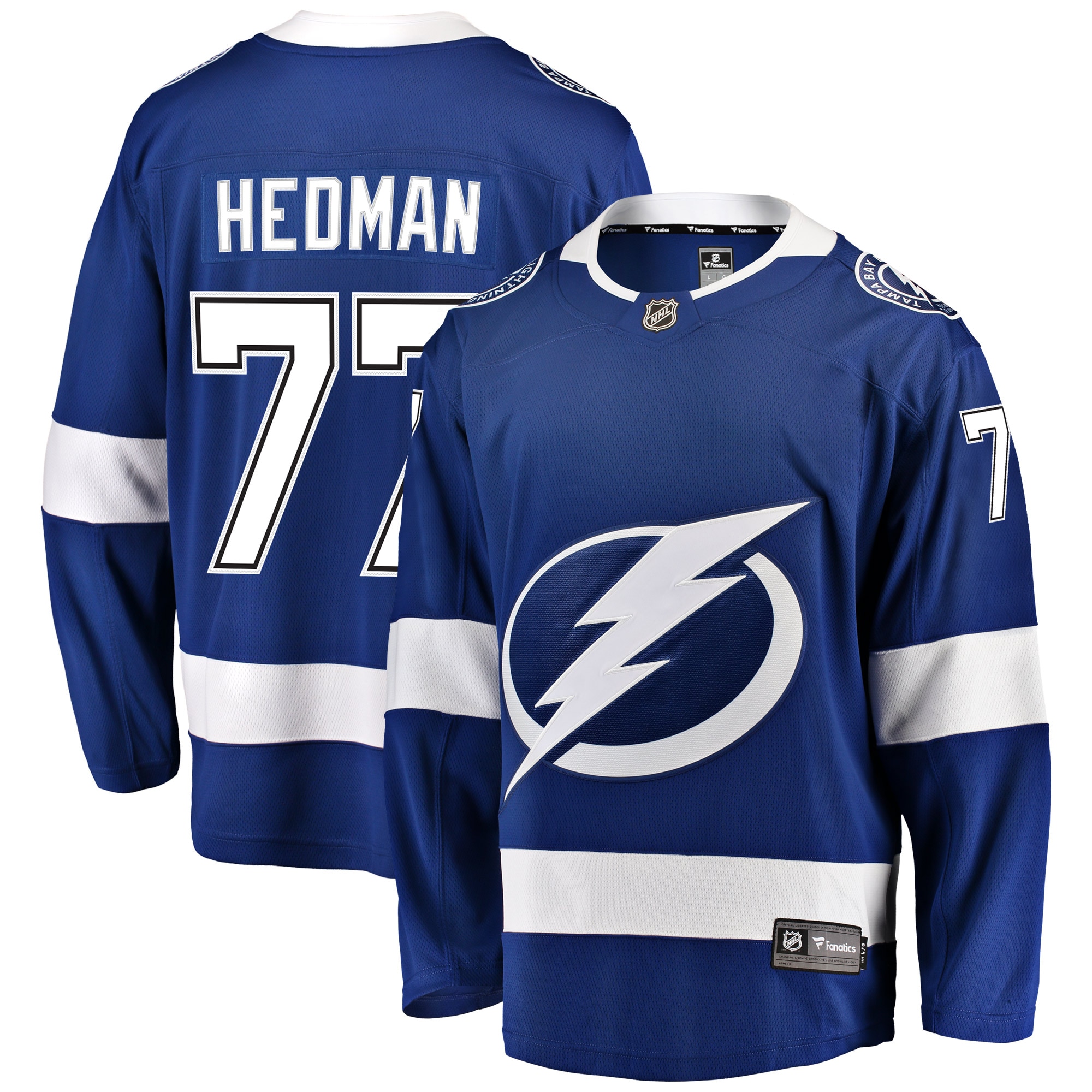 Men's Tampa Bay Lightning Victor Hedman Blue Home Breakaway Player Jersey - JS580 
