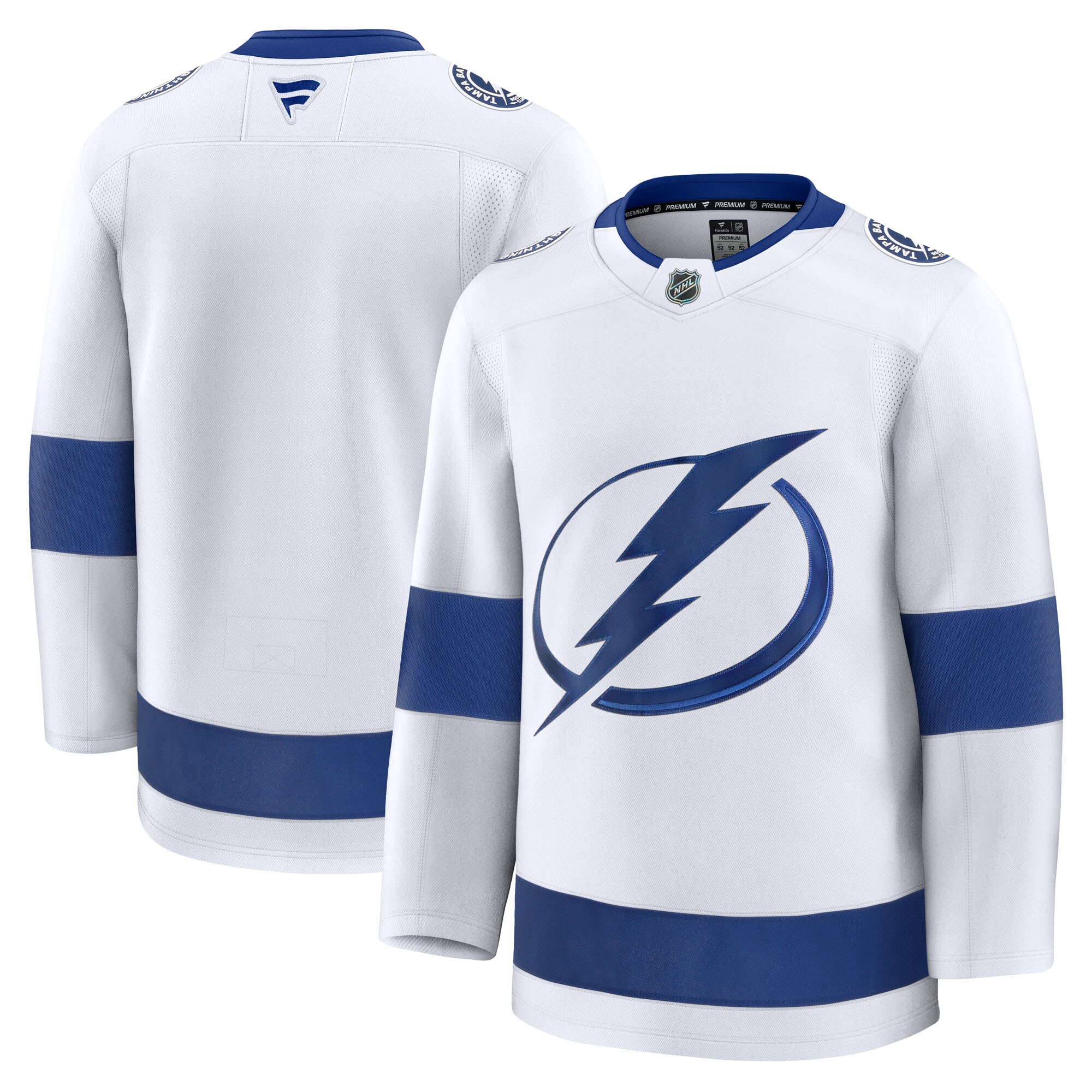 Men's Tampa Bay Lightning White Away Premium Jersey - JS144 