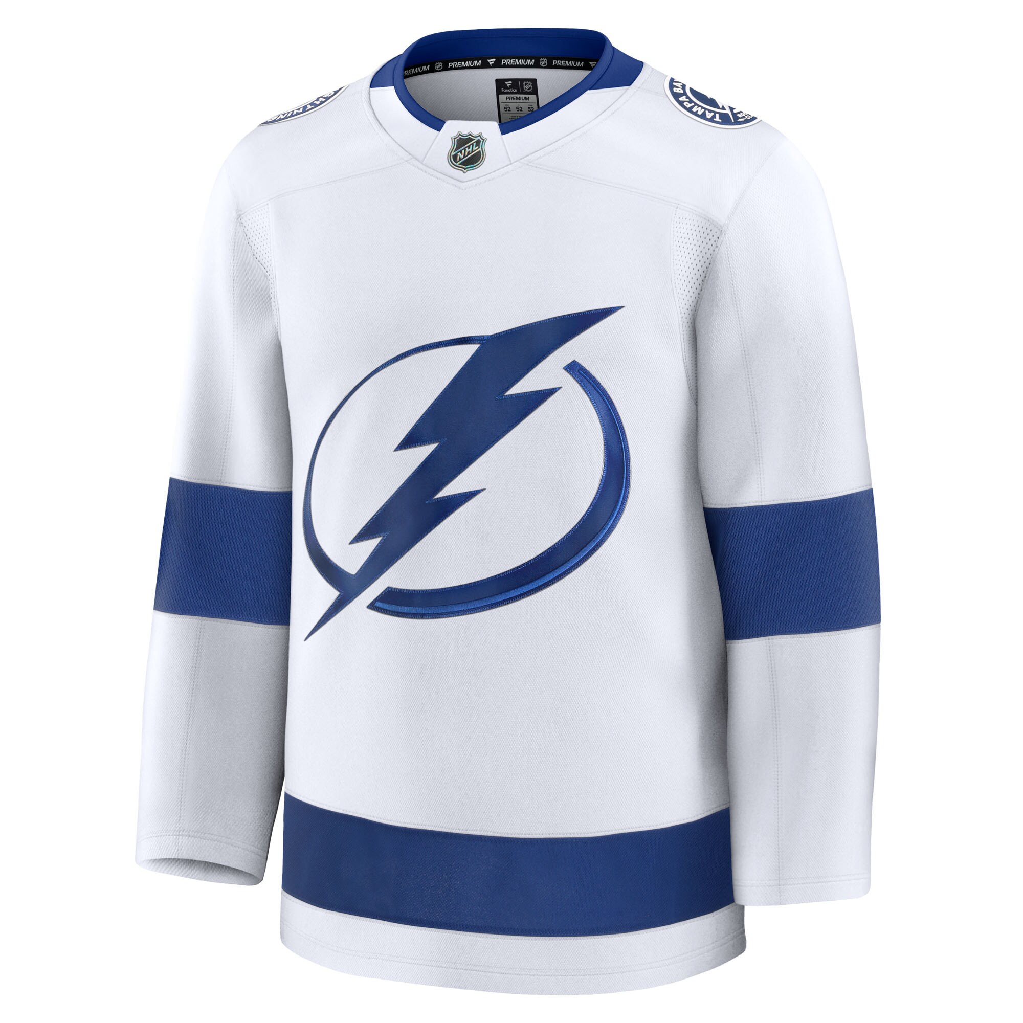 Alternative view of Men's Tampa Bay Lightning White Away Premium Jersey - JS144 