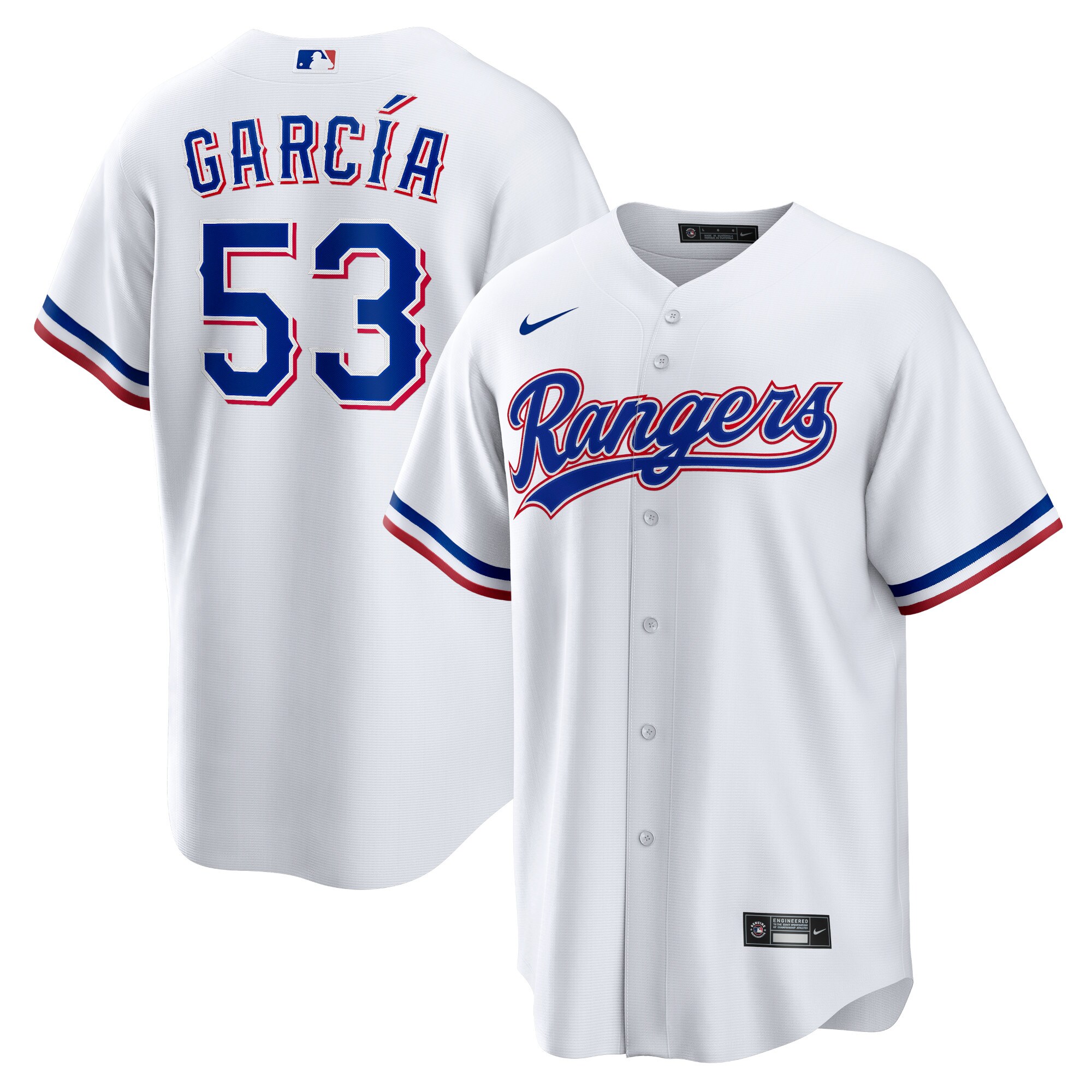 Men's Texas Rangers Adolis Garcia White Home Jersey - JS322 