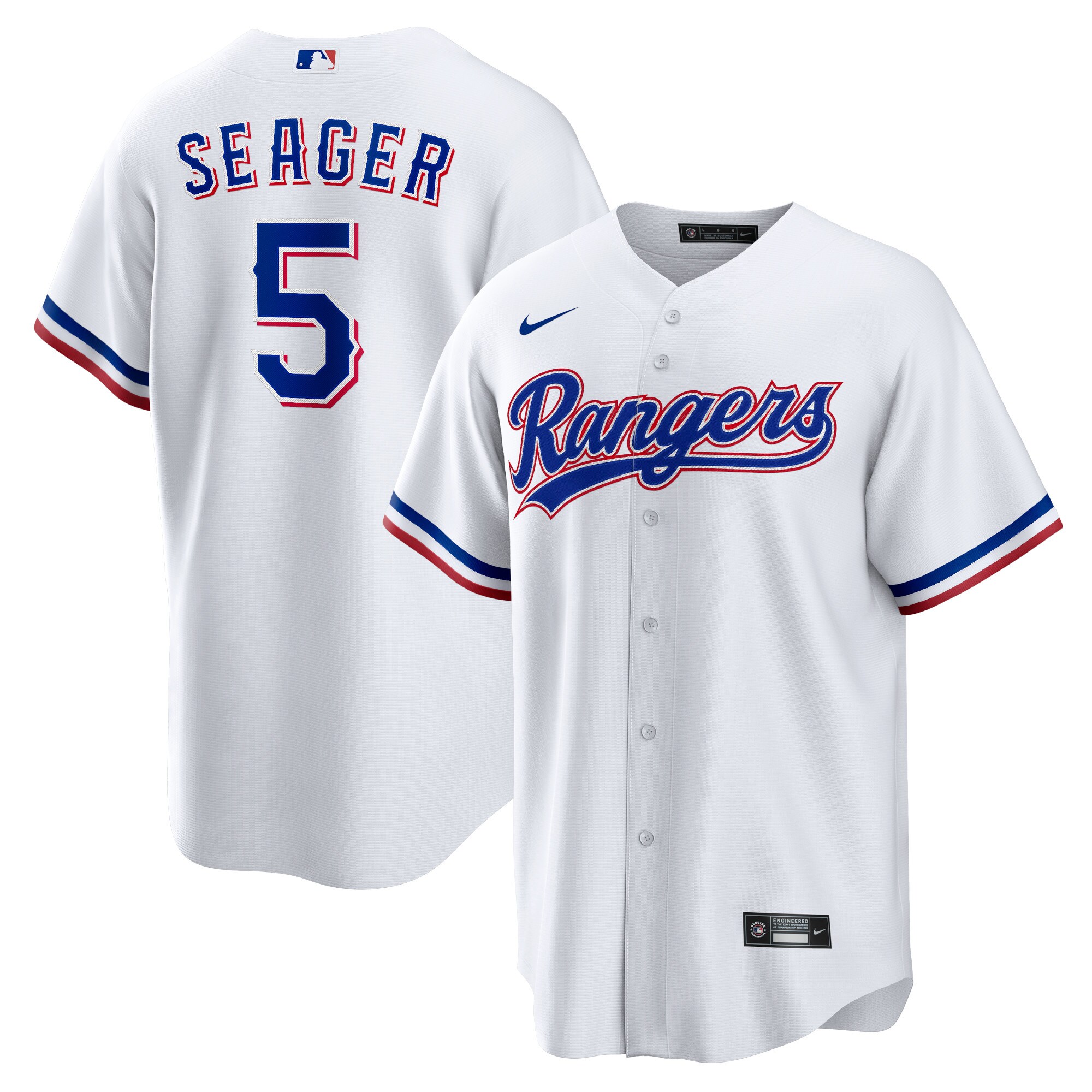 Men's Texas Rangers Corey Seager White Home Player Jersey - JS733 