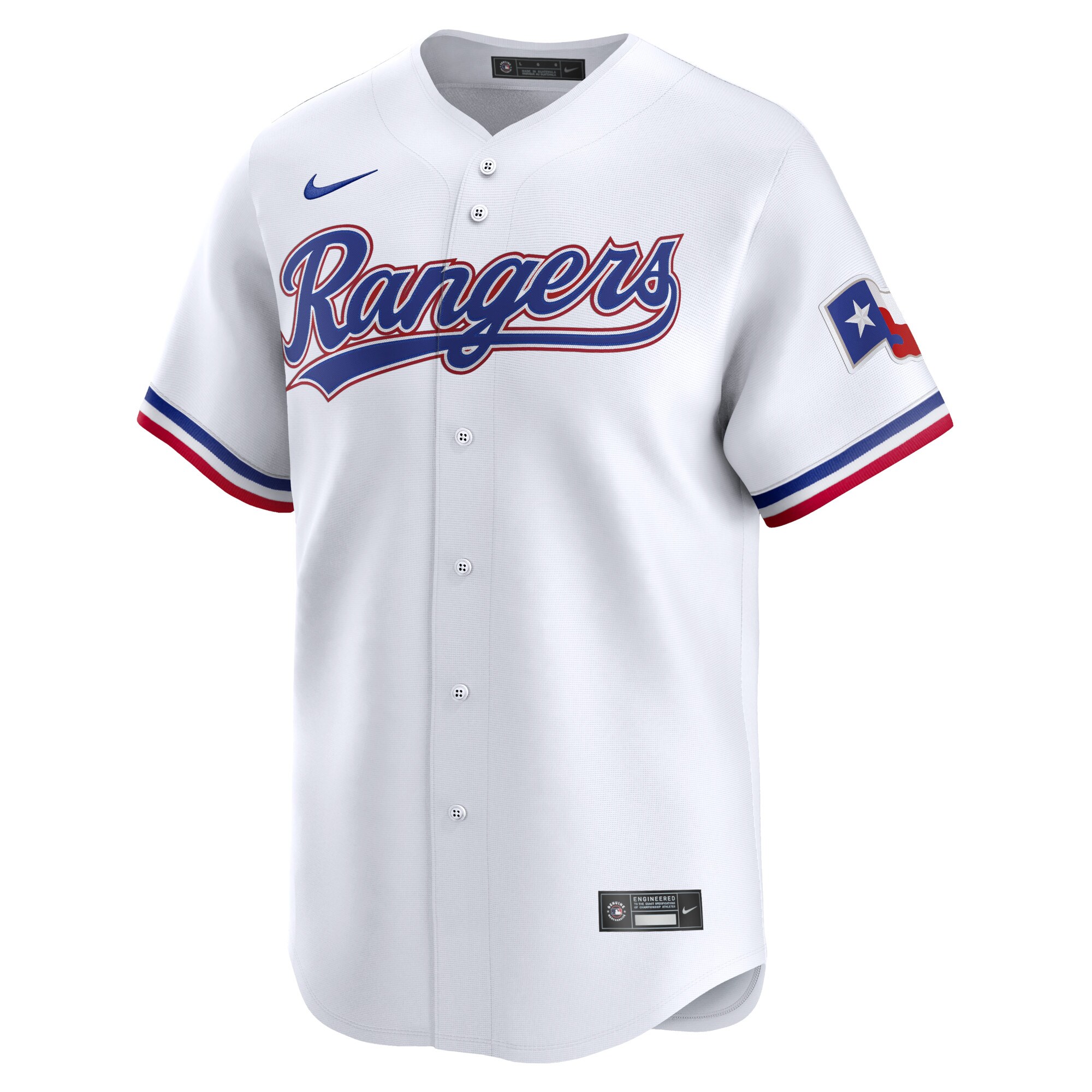 Alternative view of Men's Texas Rangers Evan Carter White Home Limited Player Jersey - JS403 