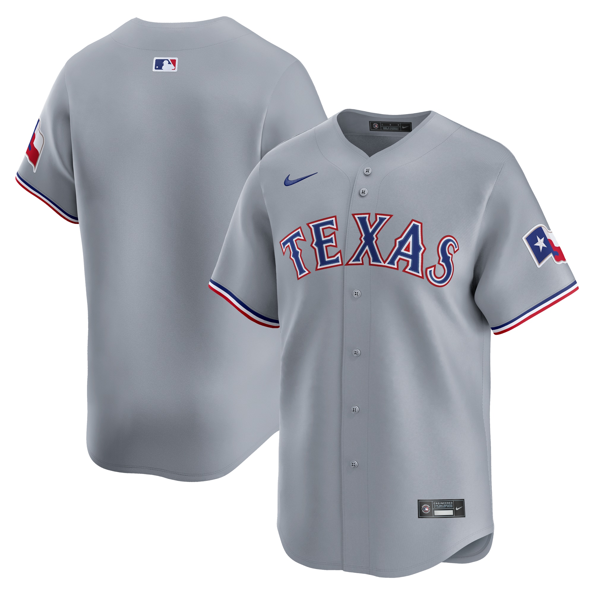 Men's Texas Rangers Gray Road Limited Jersey - JS861 