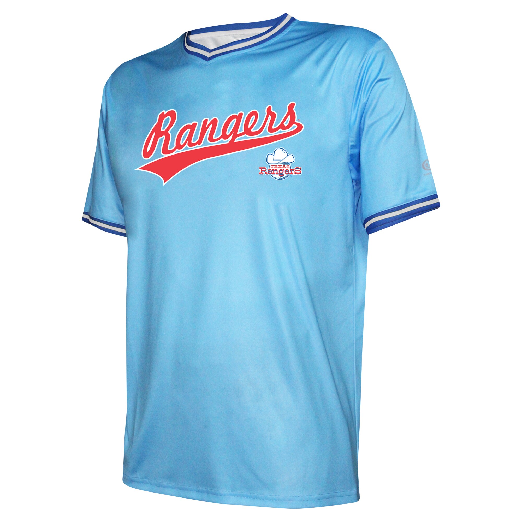 Alternative view of Men's Texas Rangers Stitches Light Blue Cooperstown Collection Team Jersey - JS945 