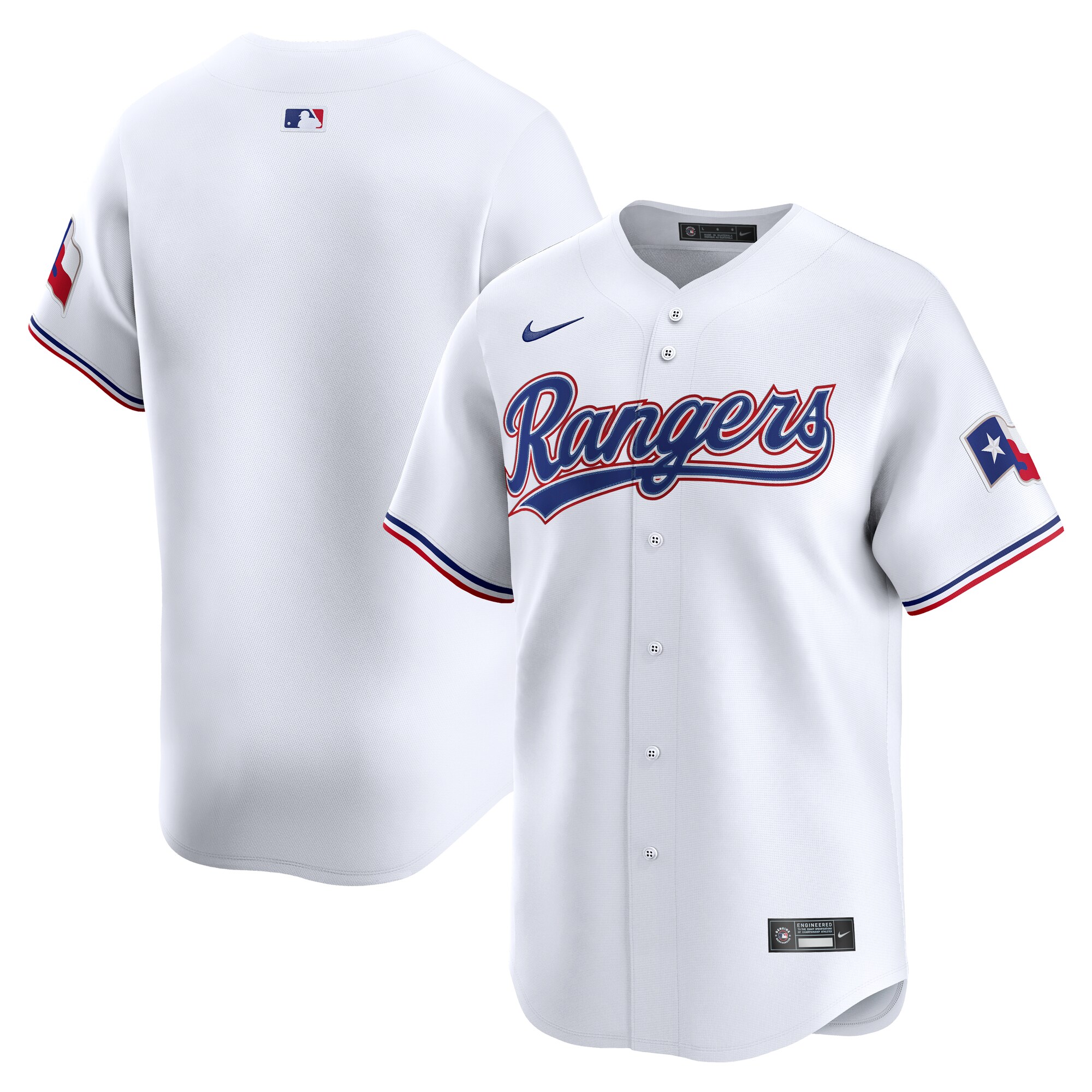 Men's Texas Rangers White Home Limited Jersey - JS314 