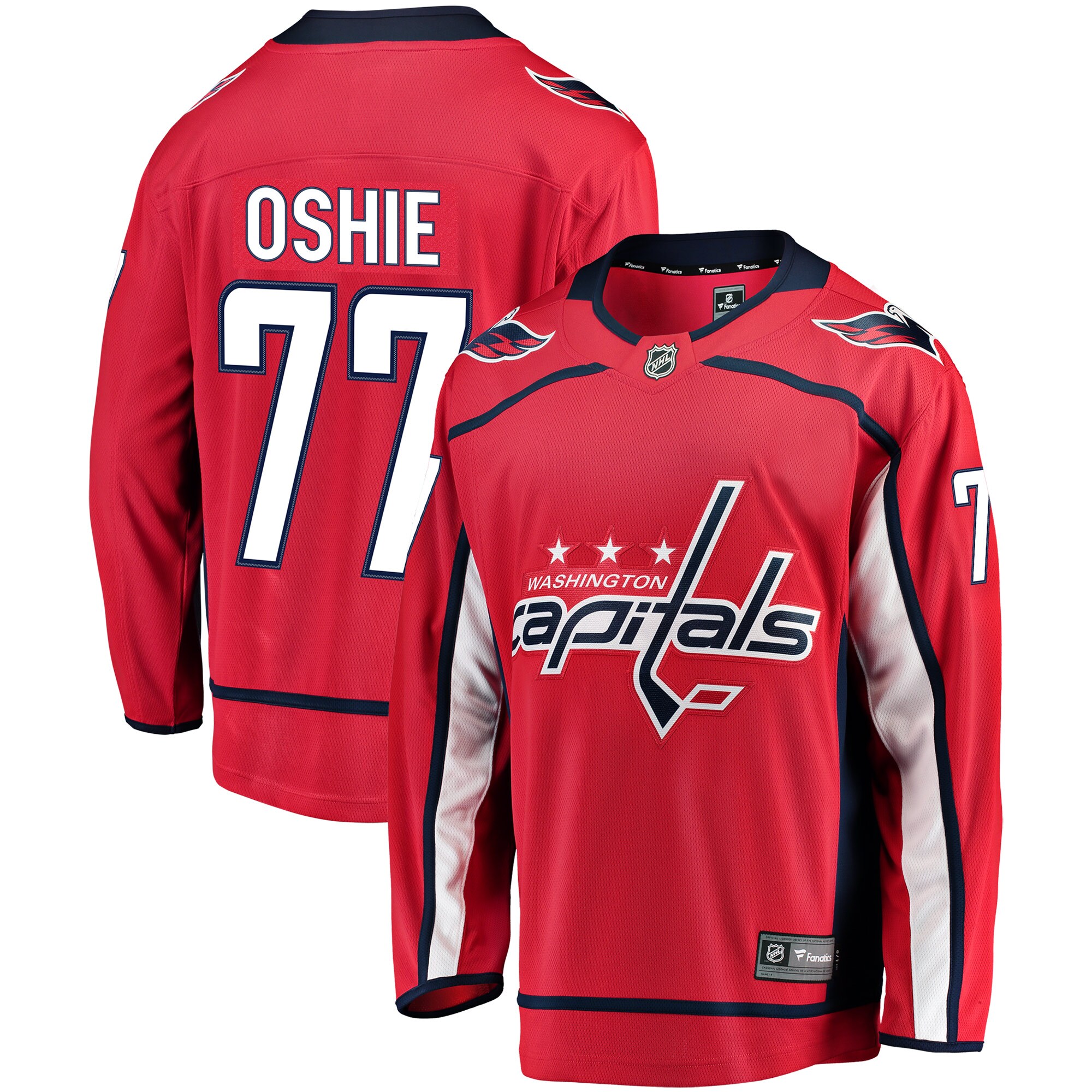 Men's TJ Oshie Red Washington Capitals Breakaway Jersey - JS916 
