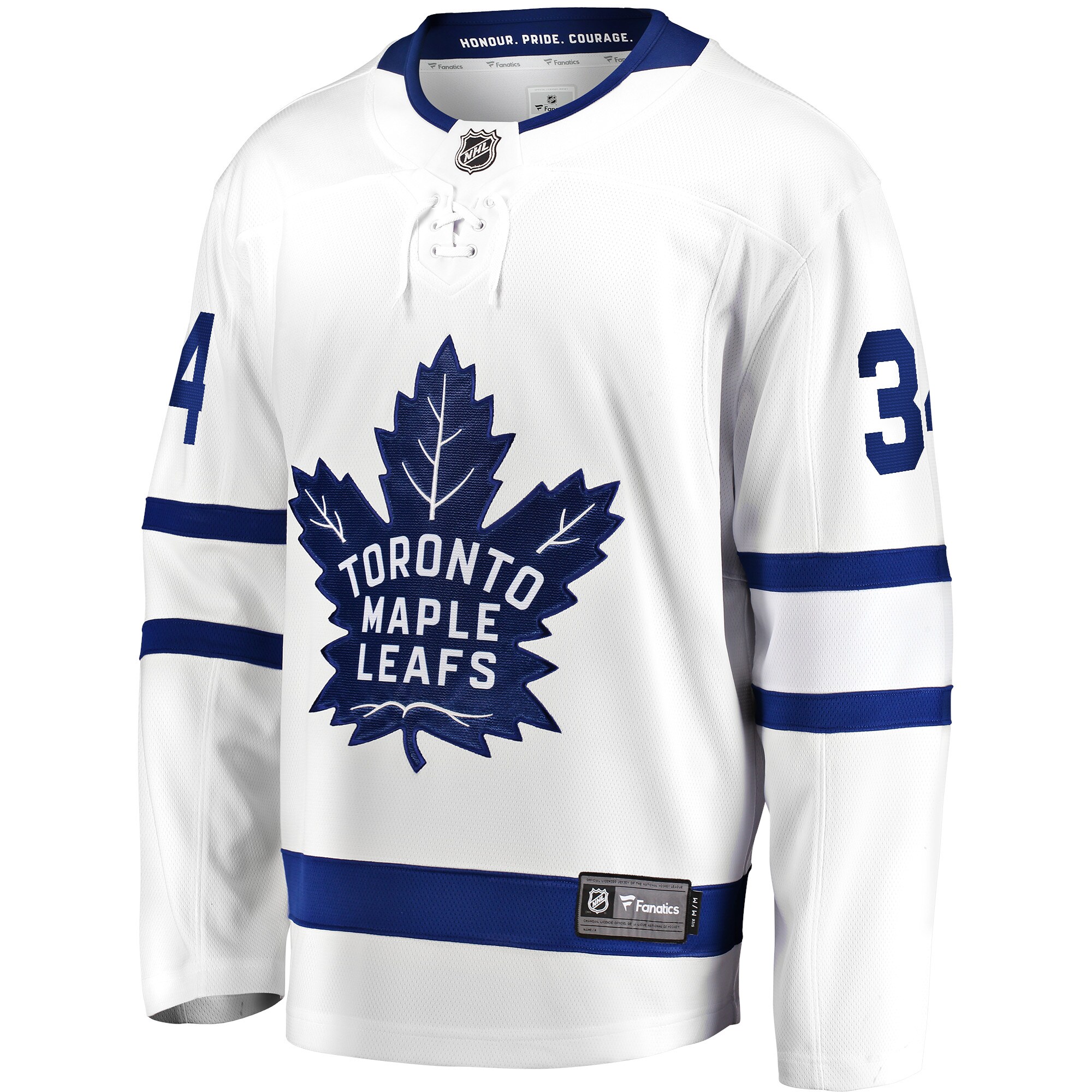 Alternative view of Men's Toronto Maple Leafs Auston Matthews White Away Premier Breakaway Player Jersey - JS825 